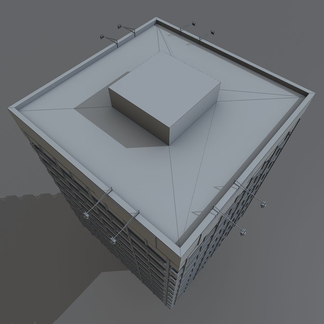 Astra Building 3D Model – Low Poly Architectural Asset, FBX/OBJ - View 6
