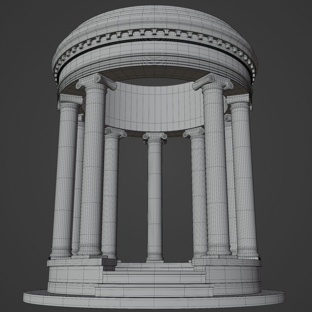 Sculpture Column 3D Model – Detailed Architectural Asset, FBX & Blender