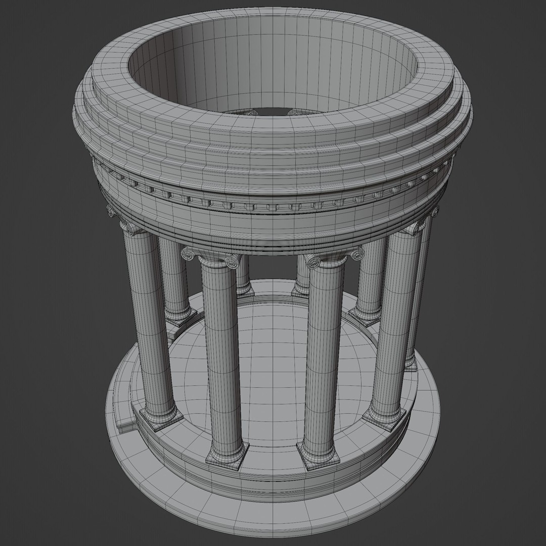 Sculpture Column 3D Model – Detailed Architectural Asset, FBX & Blender - View 16