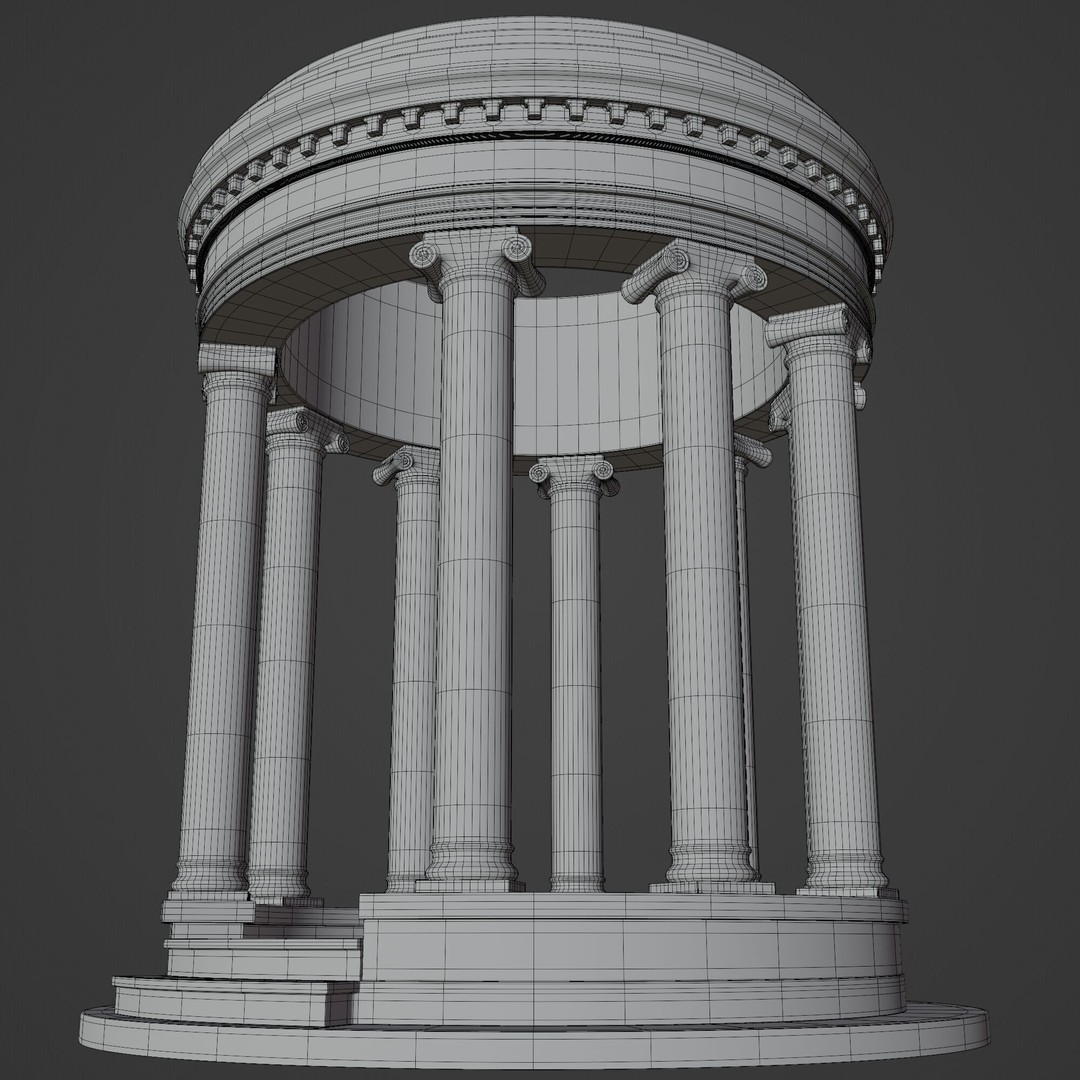 Sculpture Column 3D Model – Detailed Architectural Asset, FBX & Blender - View 17