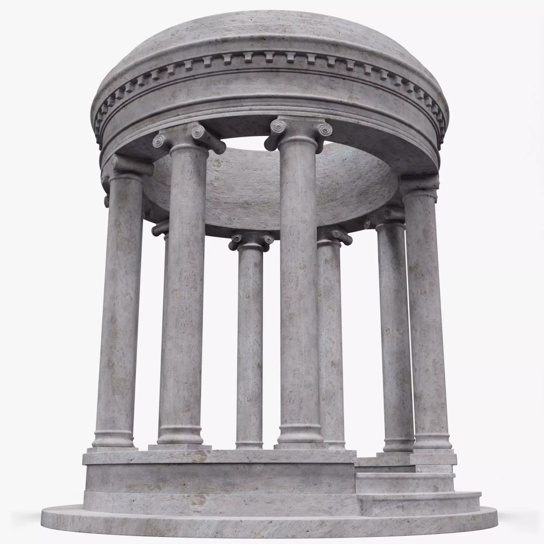 Sculpture Column 3D Model – Detailed Architectural Asset, FBX & Blender - View 2