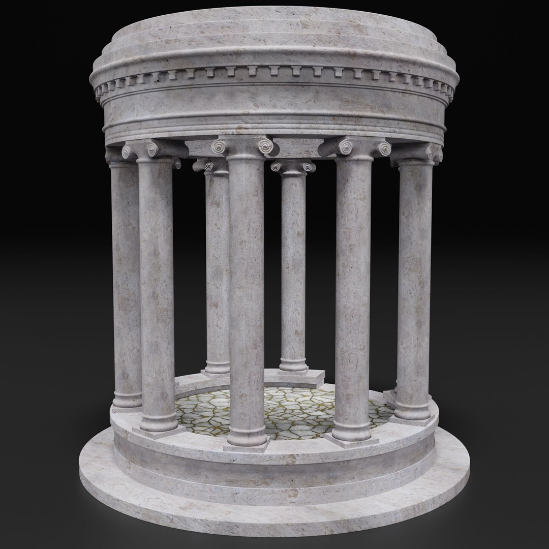 Sculpture Column 3D Model – Detailed Architectural Asset, FBX & Blender - View 5