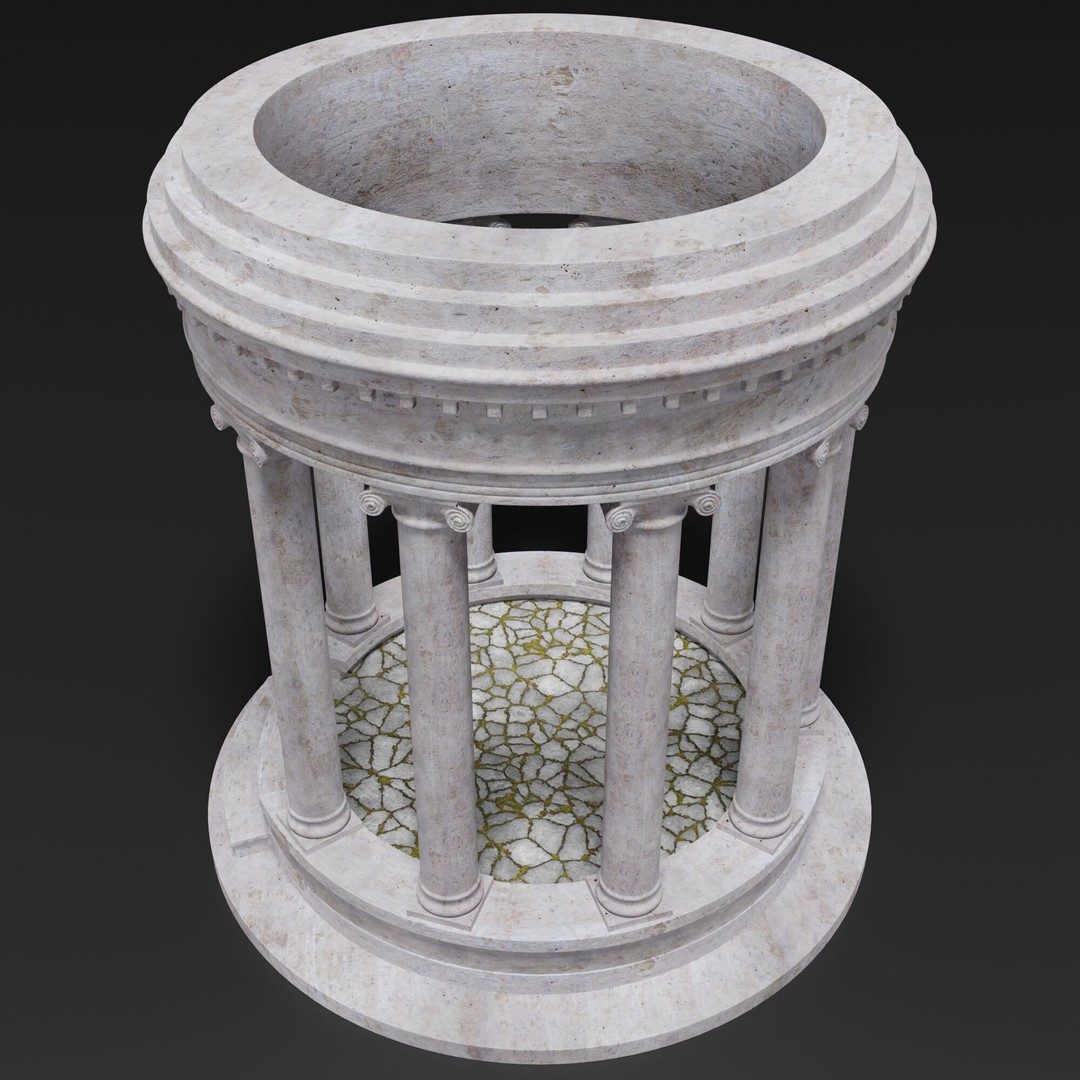 Sculpture Column 3D Model – Detailed Architectural Asset, FBX & Blender - View 8