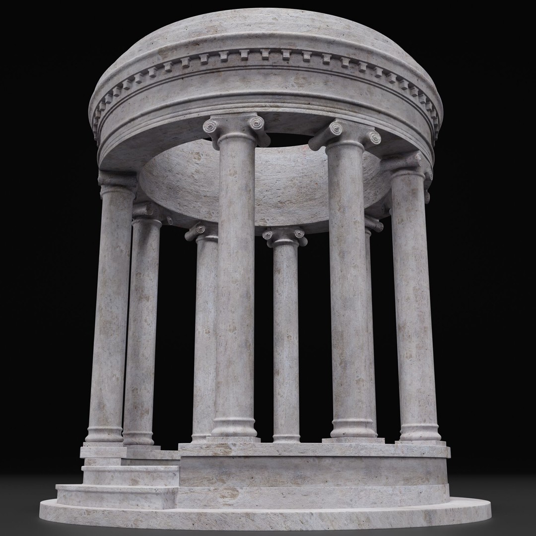 Sculpture Column 3D Model – Detailed Architectural Asset, FBX & Blender - View 9