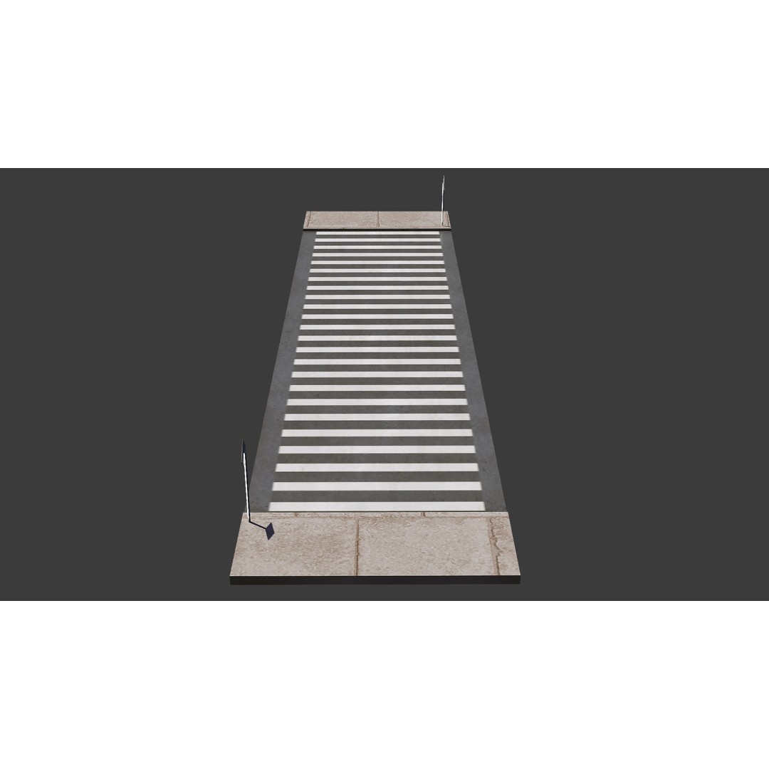 Road 3D Model – Low Poly Game Asset with PBR Textures, FBX, Blender - View 18