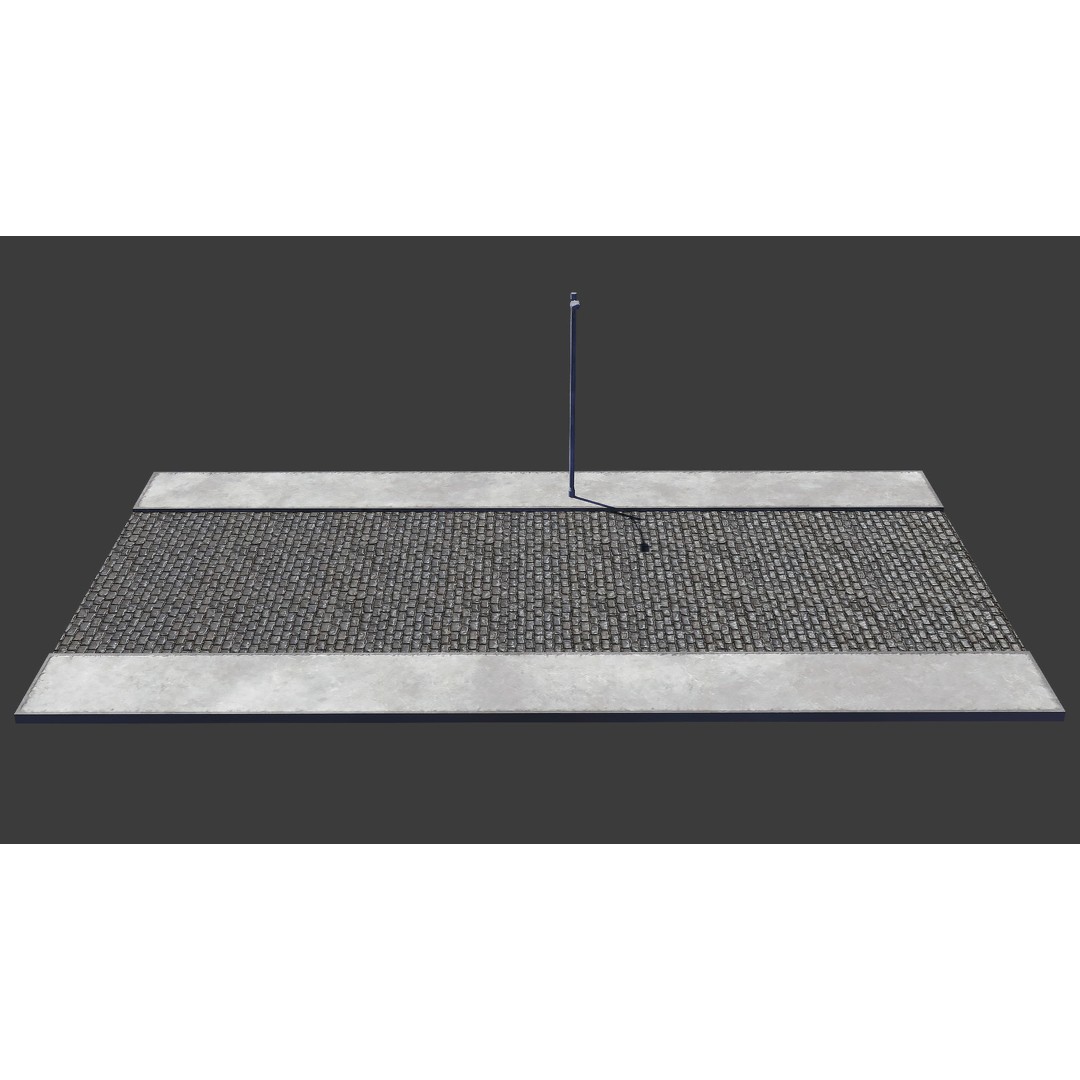 Road 3D Model – Low Poly Game Asset with PBR Textures, FBX, Blender - View 22