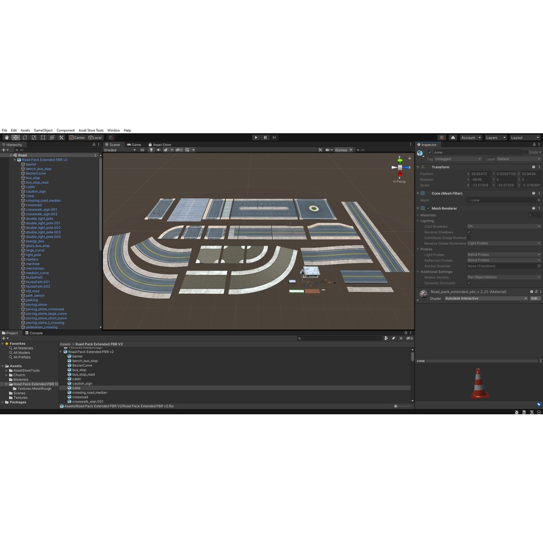 Road 3D Model – Low Poly Game Asset with PBR Textures, FBX, Blender - View 24