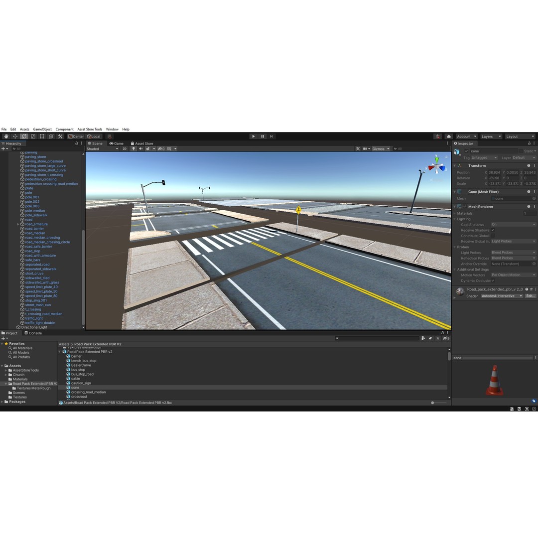 Road 3D Model – Low Poly Game Asset with PBR Textures, FBX, Blender - View 29