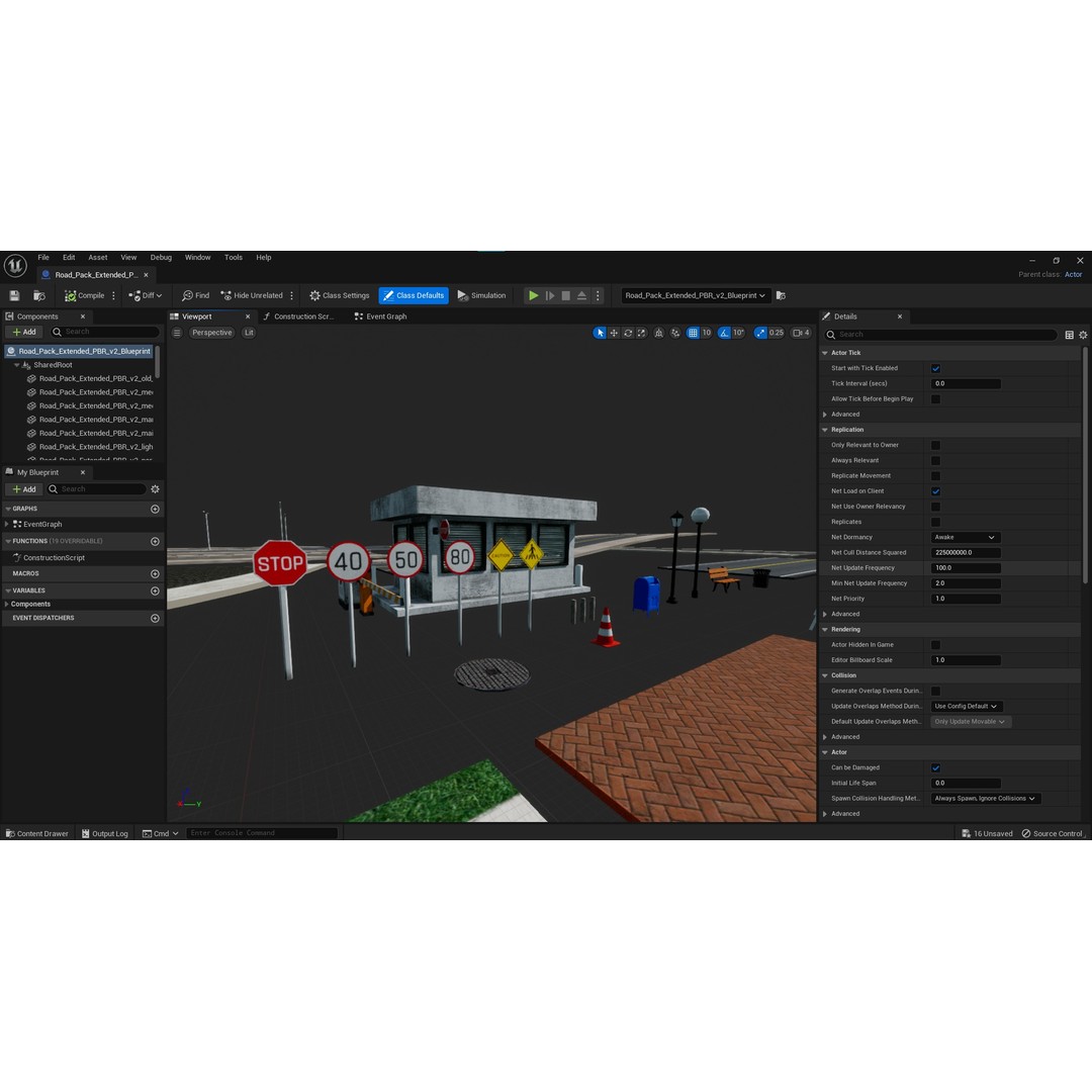 Road 3D Model – Low Poly Game Asset with PBR Textures, FBX, Blender - View 31