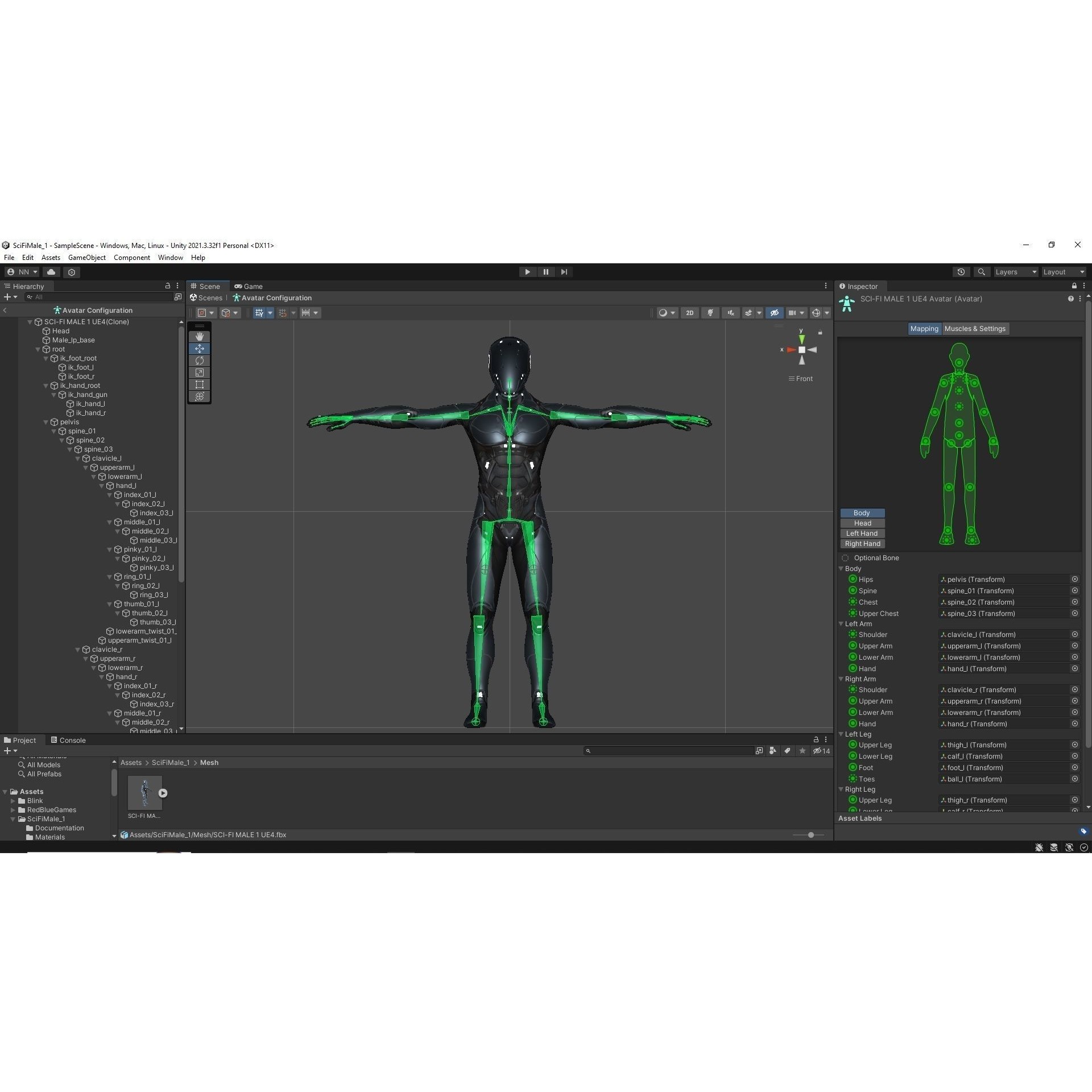 Sci-Fi Male 1 - Low-Poly Game-Ready 3D Model