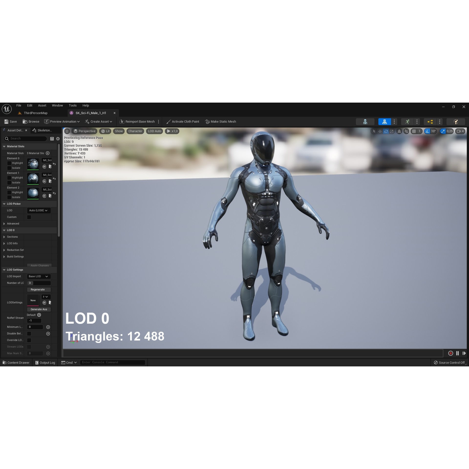 Sci-Fi Male 1 - Low-Poly Game-Ready 3D Model - View 11