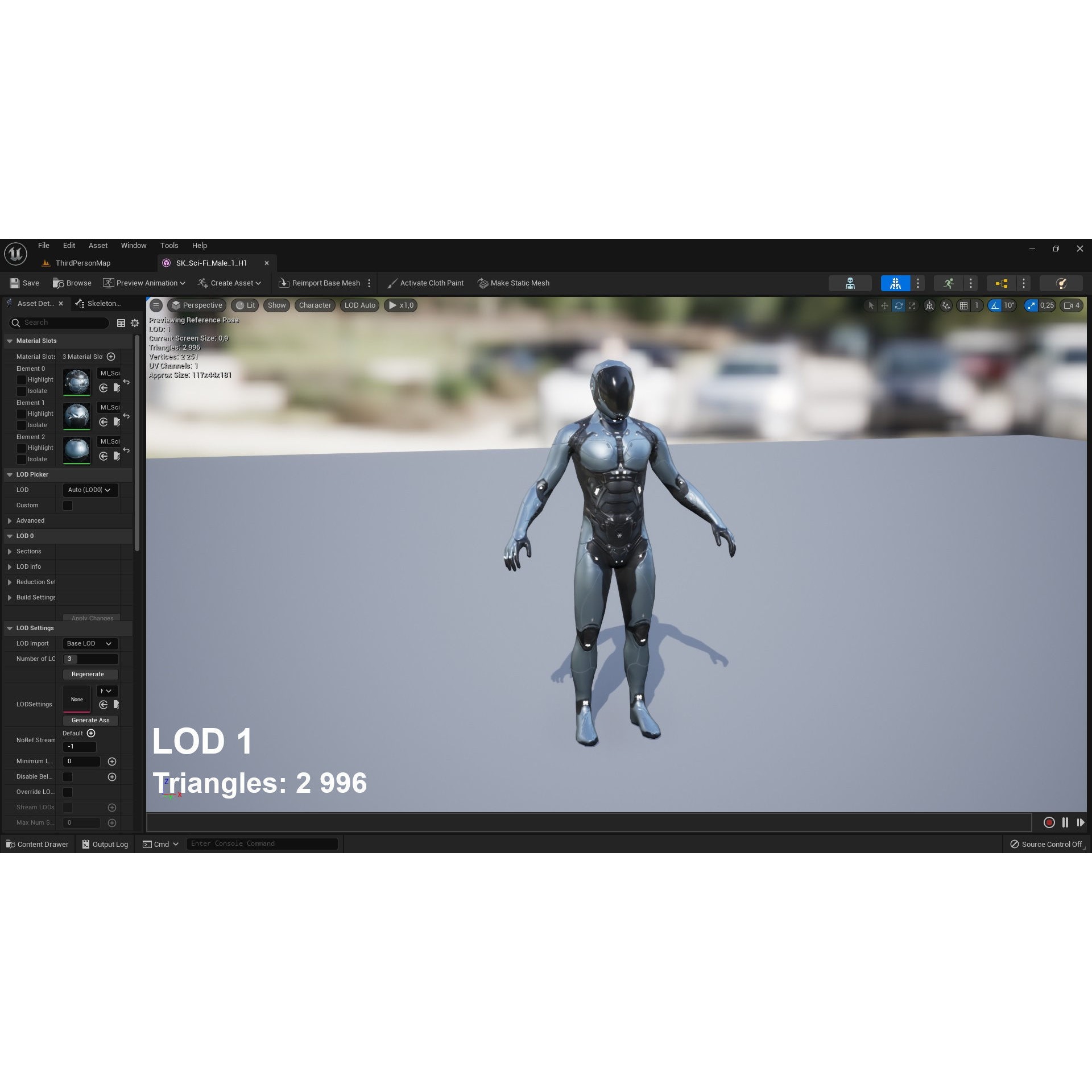 Sci-Fi Male 1 - Low-Poly Game-Ready 3D Model - View 12