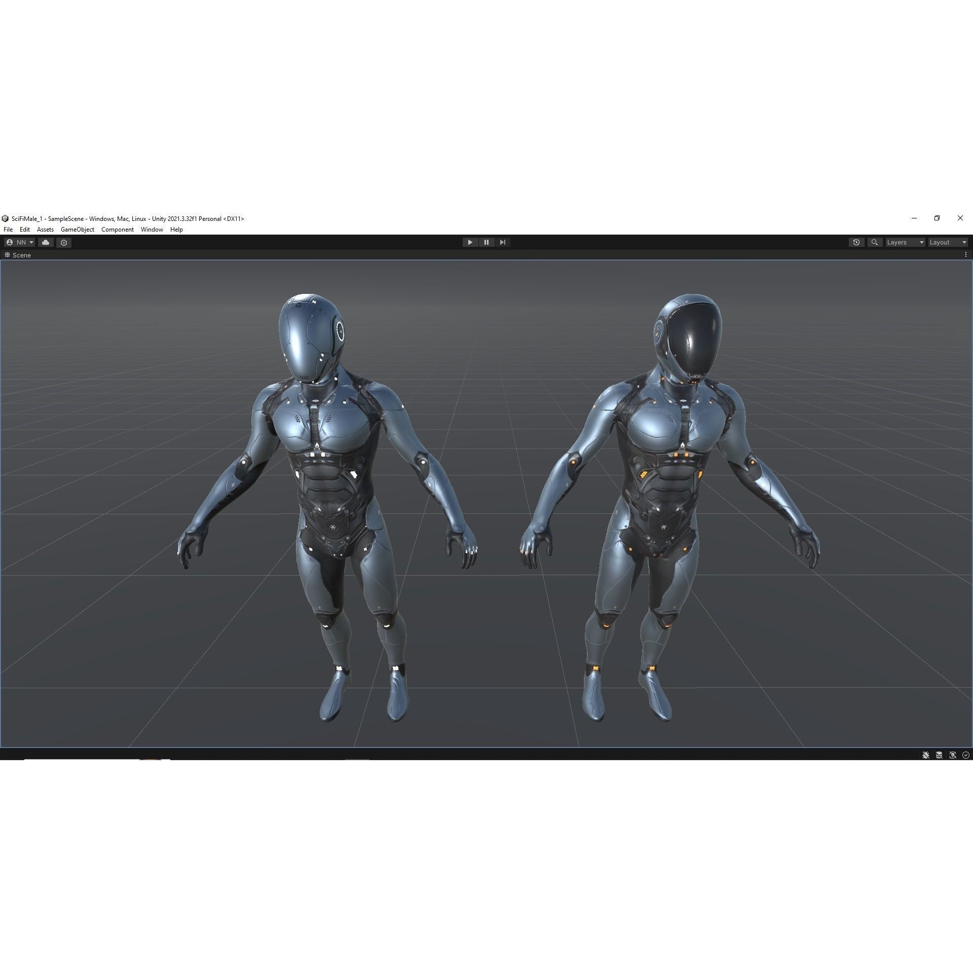 Sci-Fi Male 1 - Low-Poly Game-Ready 3D Model - View 17