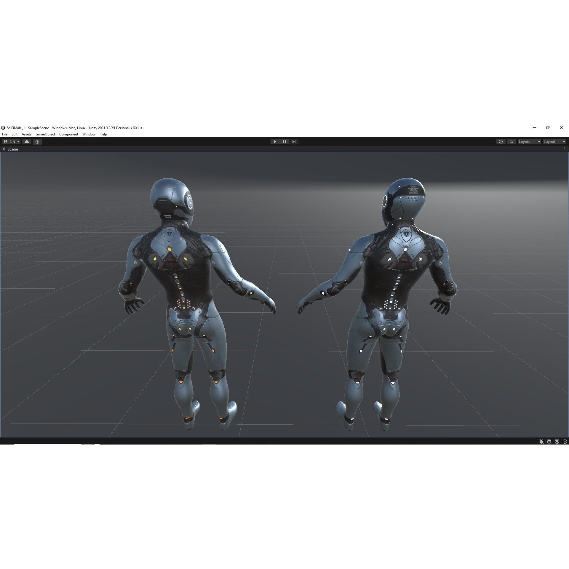 Sci-Fi Male 1 - Low-Poly Game-Ready 3D Model - View 18
