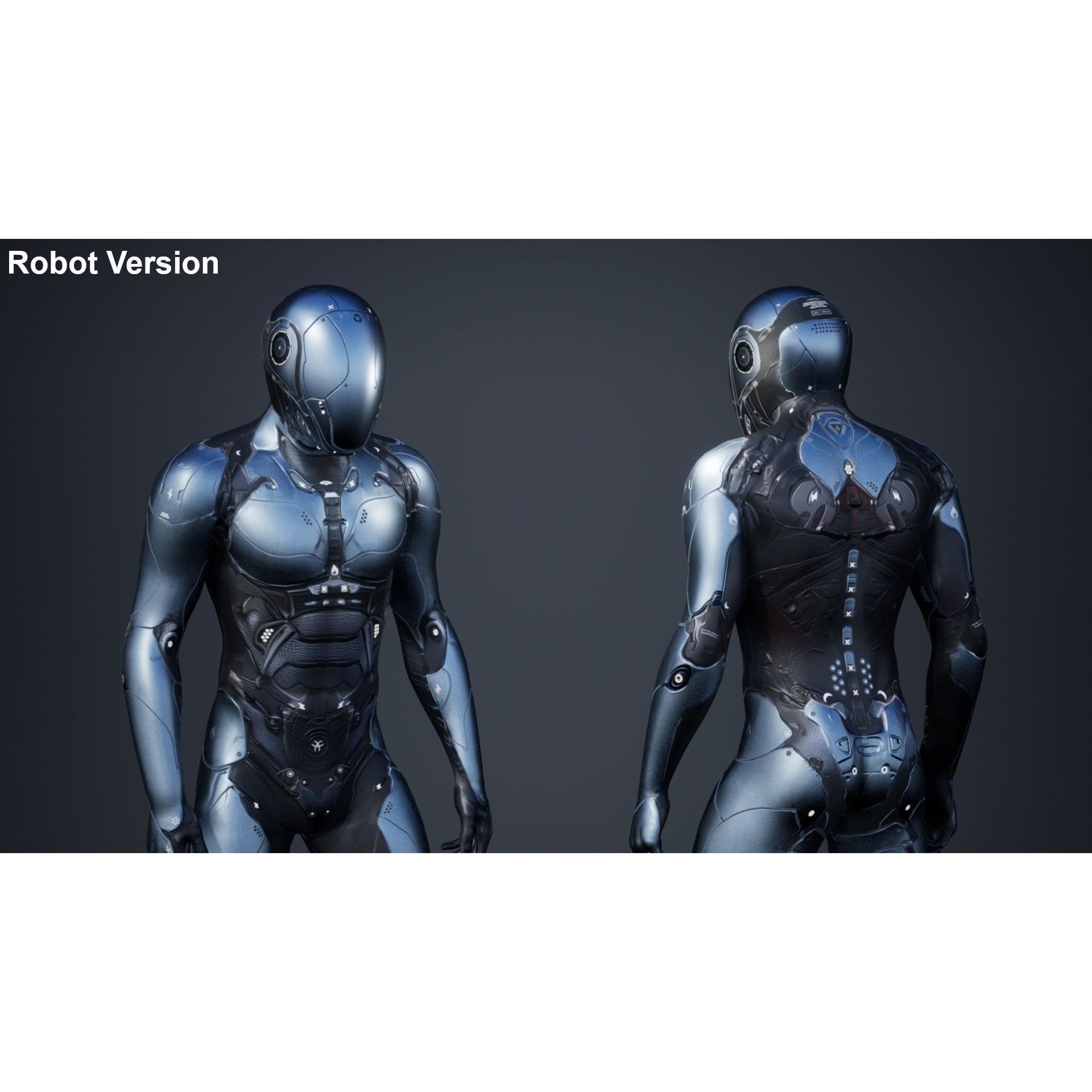 Sci-Fi Male 1 - Low-Poly Game-Ready 3D Model - View 4