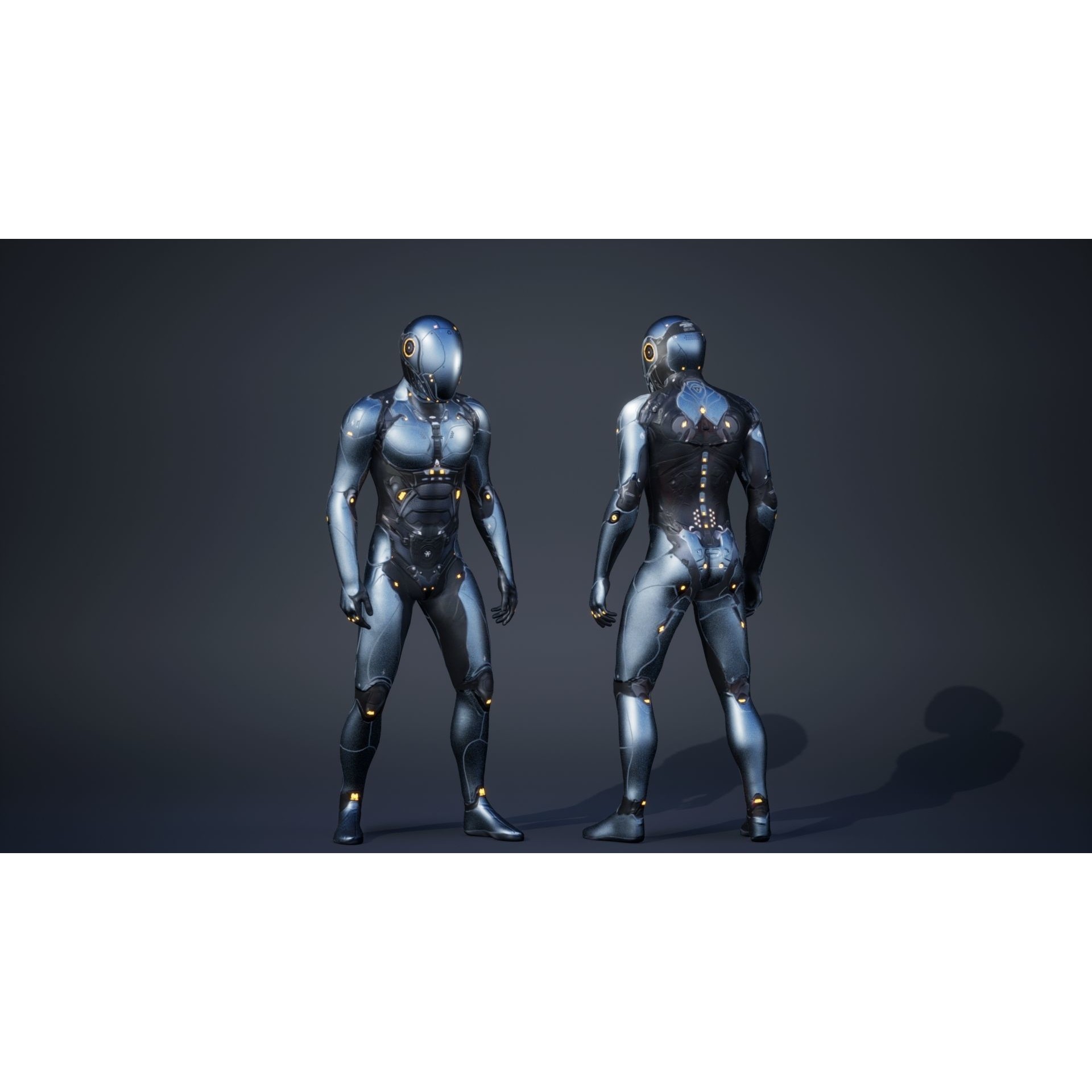 Sci-Fi Male 1 - Low-Poly Game-Ready 3D Model - View 5