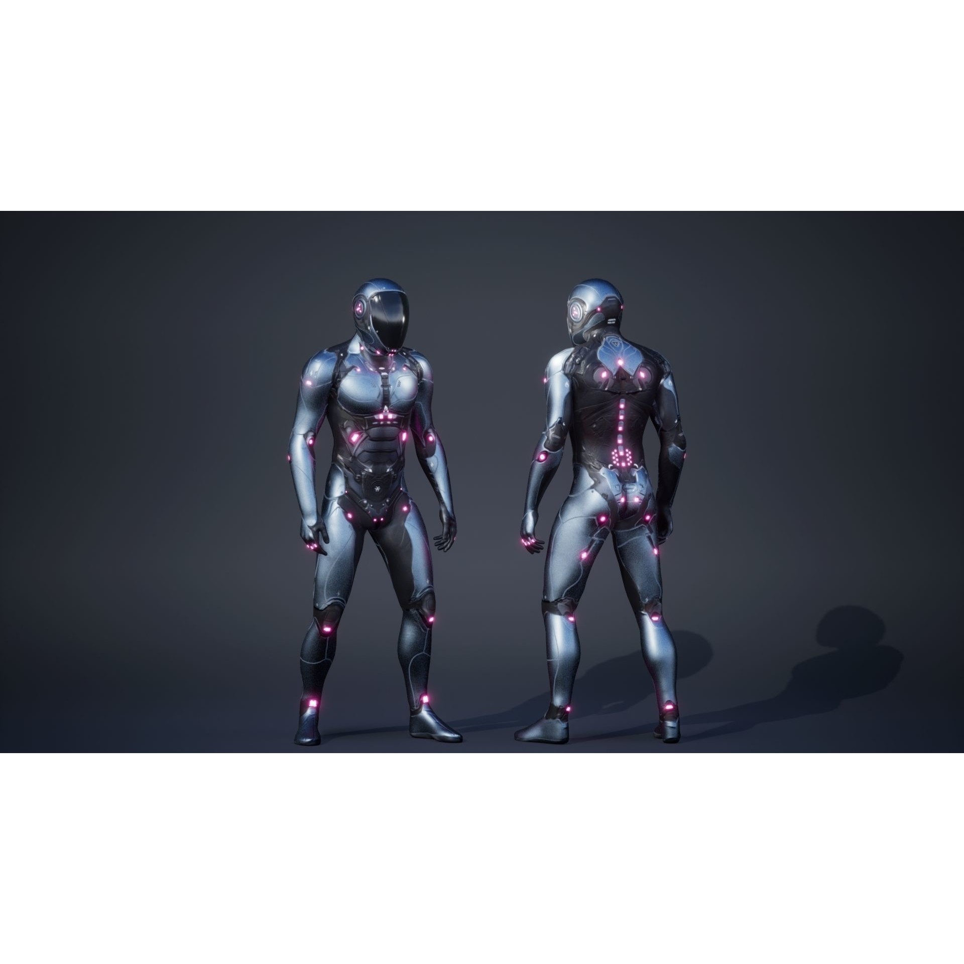 Sci-Fi Male 1 - Low-Poly Game-Ready 3D Model - View 6