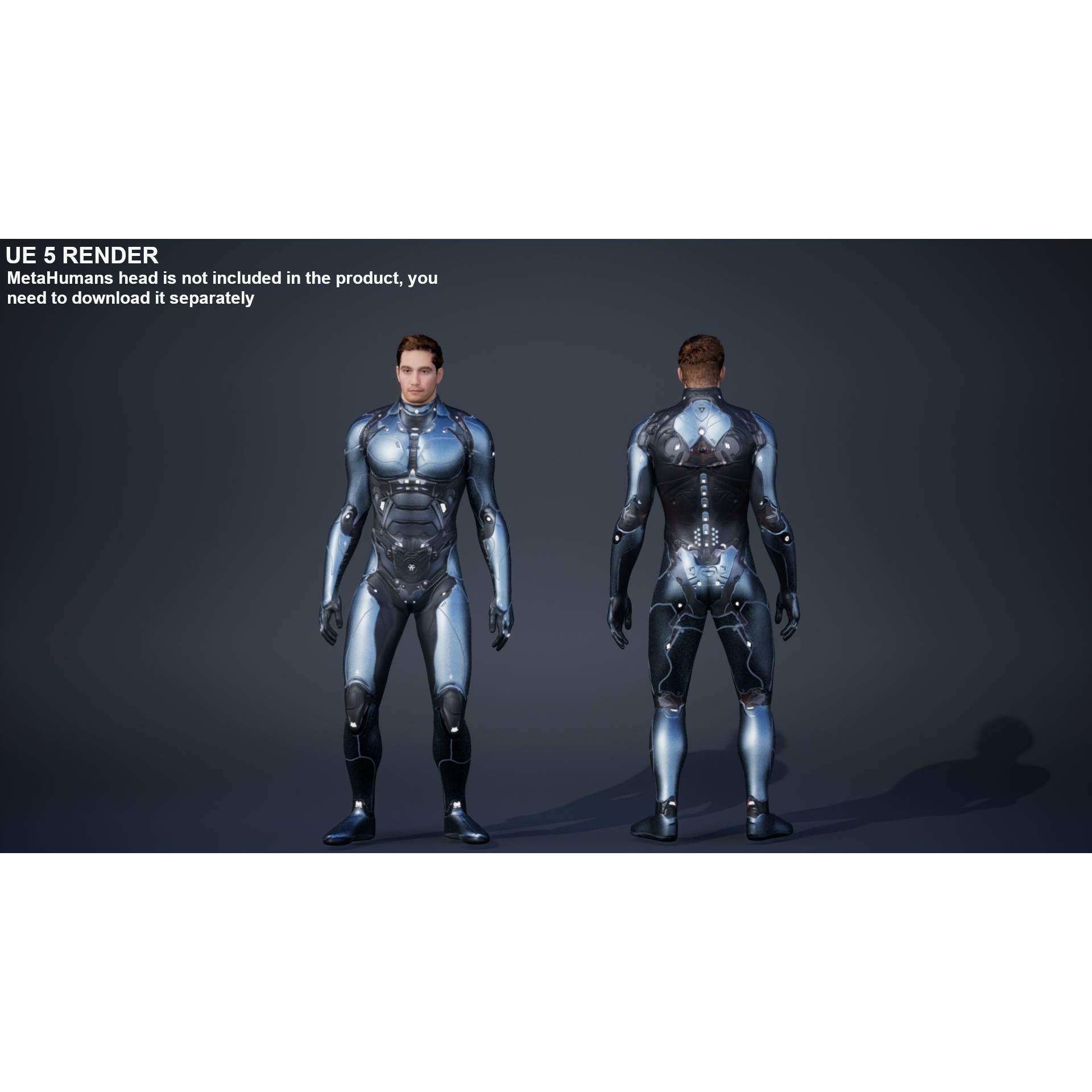Sci-Fi Male 1 - Low-Poly Game-Ready 3D Model - View 8