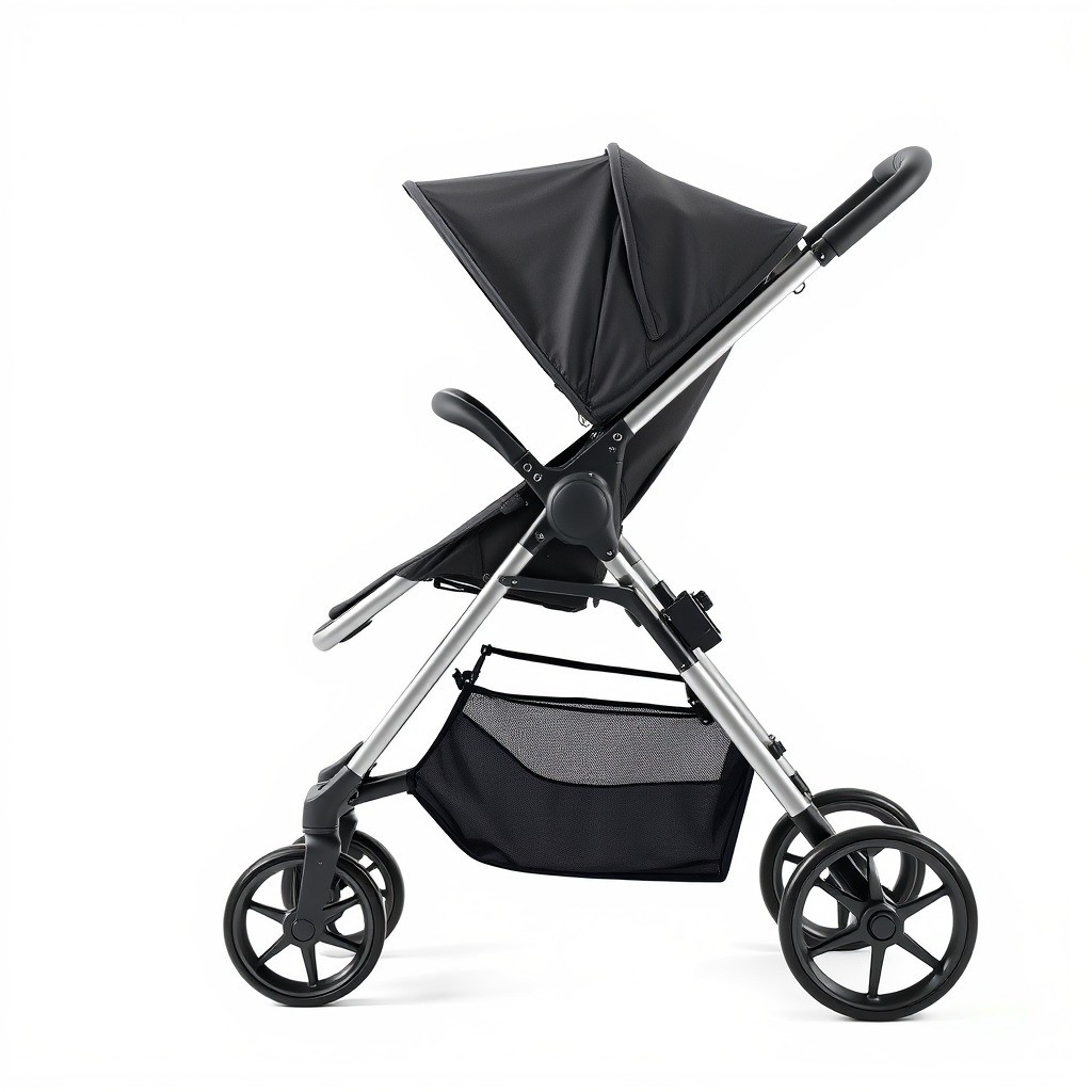 Umbrella Stroller 3D Model – Low Poly Compact Travel Asset, FBX - View 5