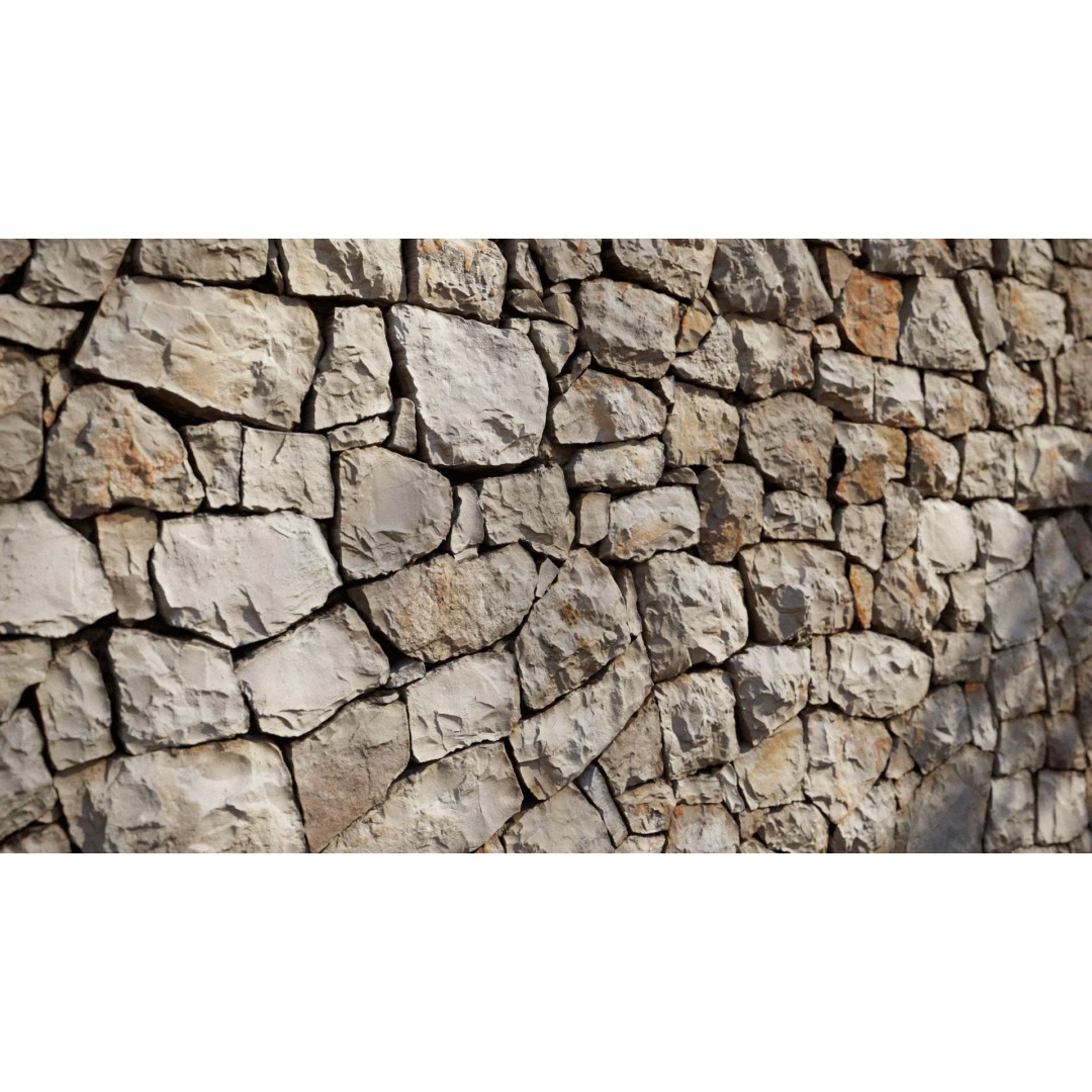 Croatian Stone Wall Texture – PBR Architectural Asset, JPG - View 2