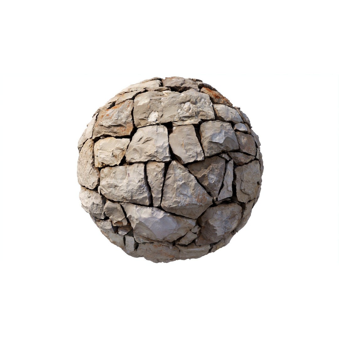 Croatian Stone Wall Texture – PBR Architectural Asset, JPG - View 4