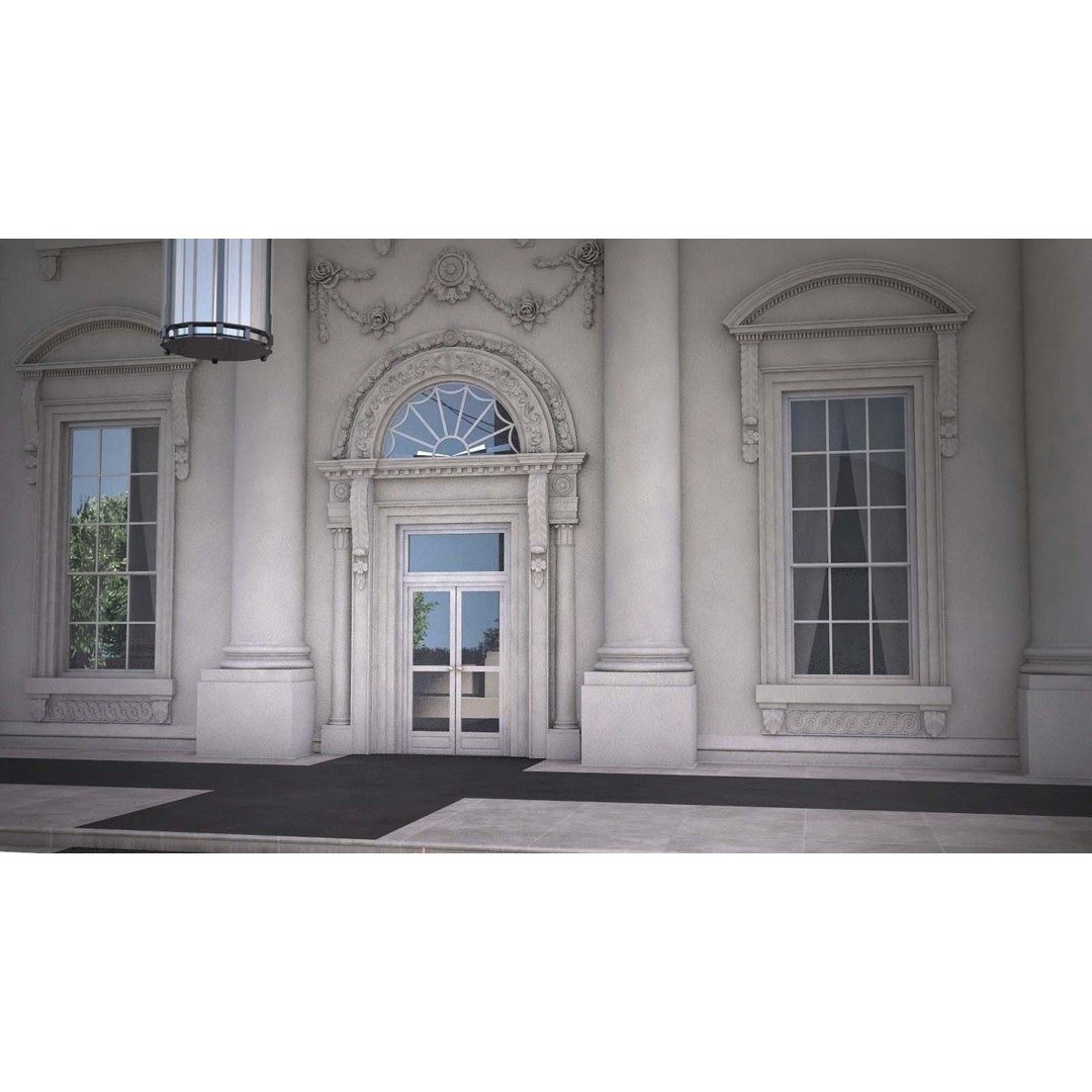 The White House Complex 3D Model – High Poly Architectural Exterior, FBX, OBJ - View 13