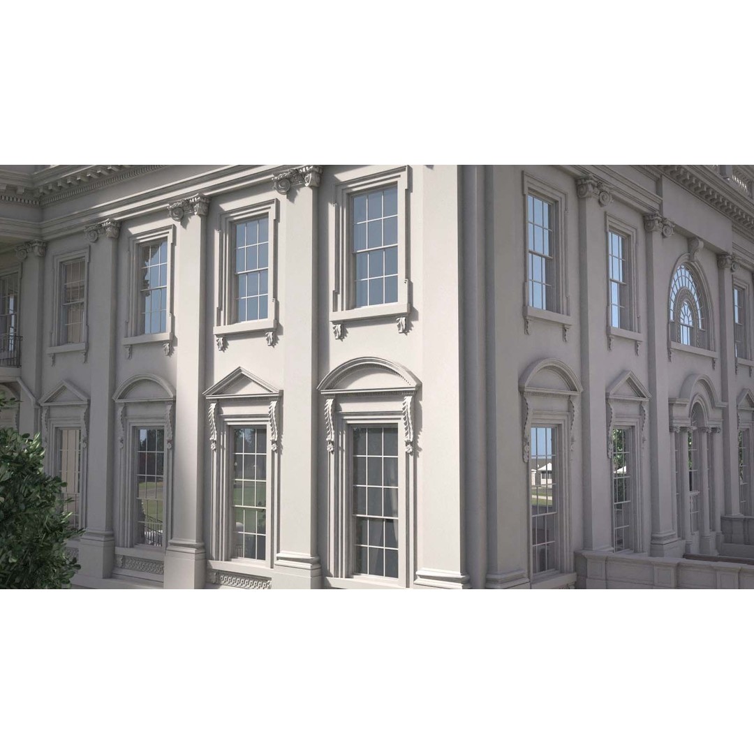 The White House Complex 3D Model – High Poly Architectural Exterior, FBX, OBJ - View 15