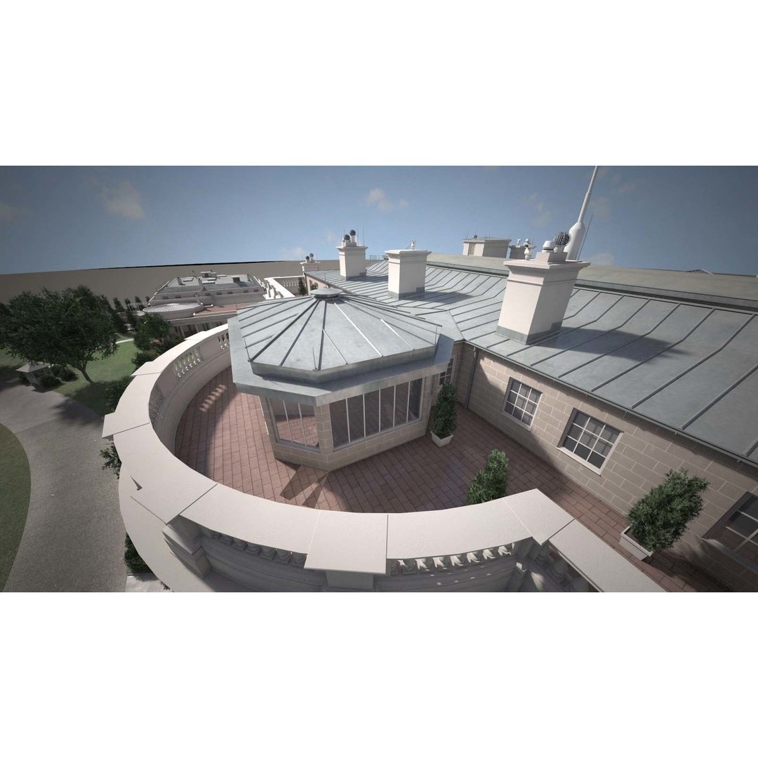 The White House Complex 3D Model – High Poly Architectural Exterior, FBX, OBJ - View 19