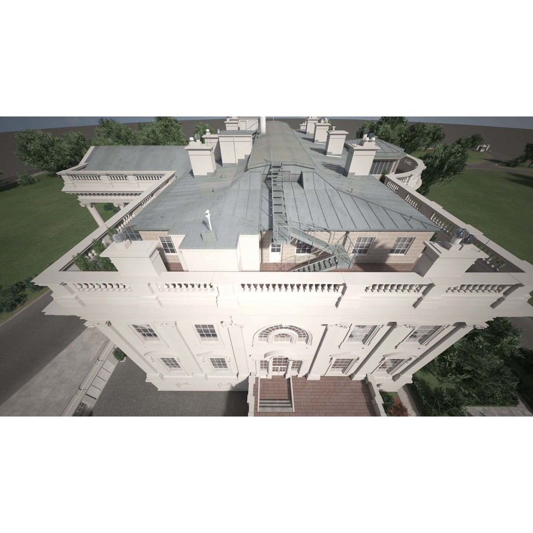 The White House Complex 3D Model – High Poly Architectural Exterior, FBX, OBJ - View 25