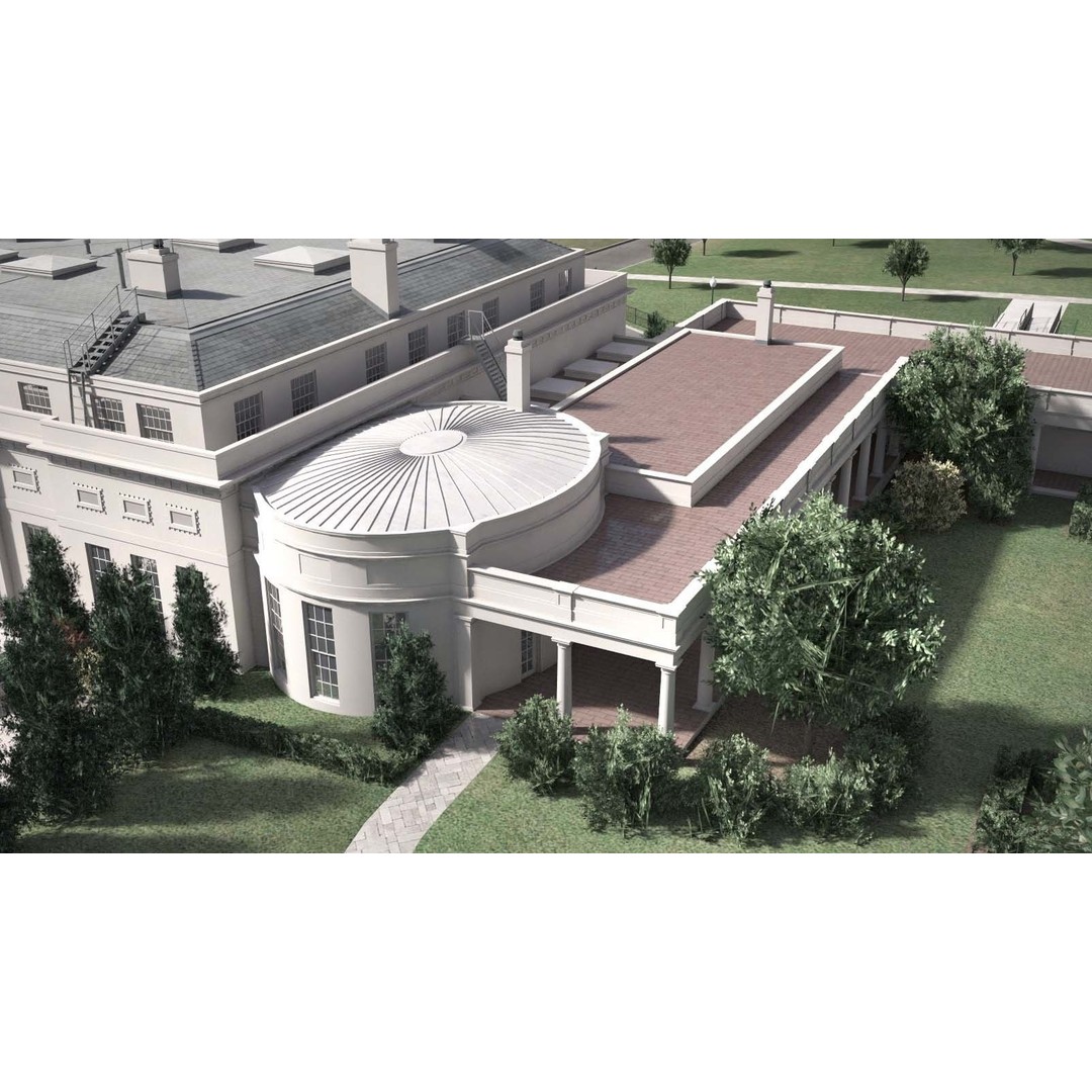 The White House Complex 3D Model – High Poly Architectural Exterior, FBX, OBJ - View 28