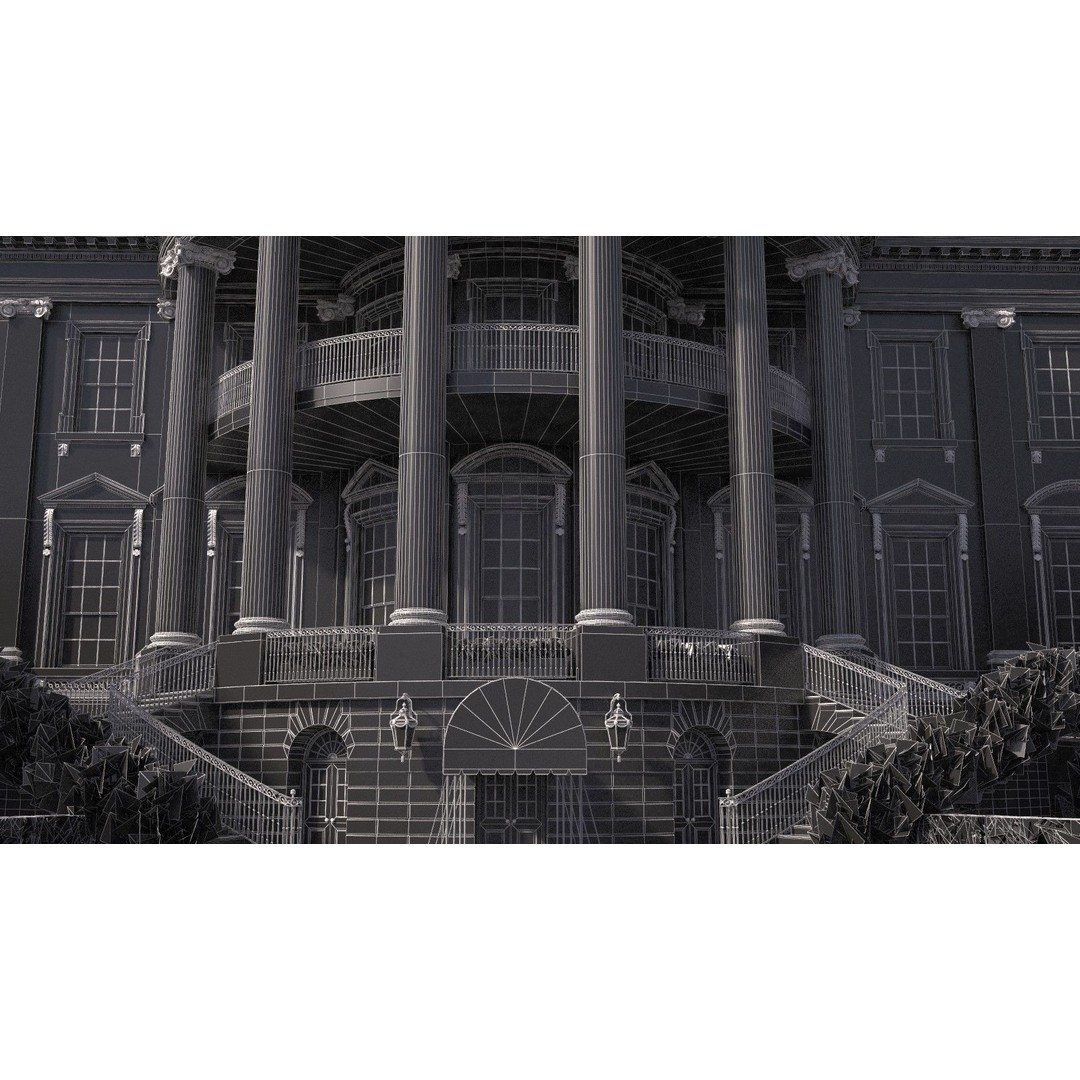 The White House Complex 3D Model – High Poly Architectural Exterior, FBX, OBJ - View 40