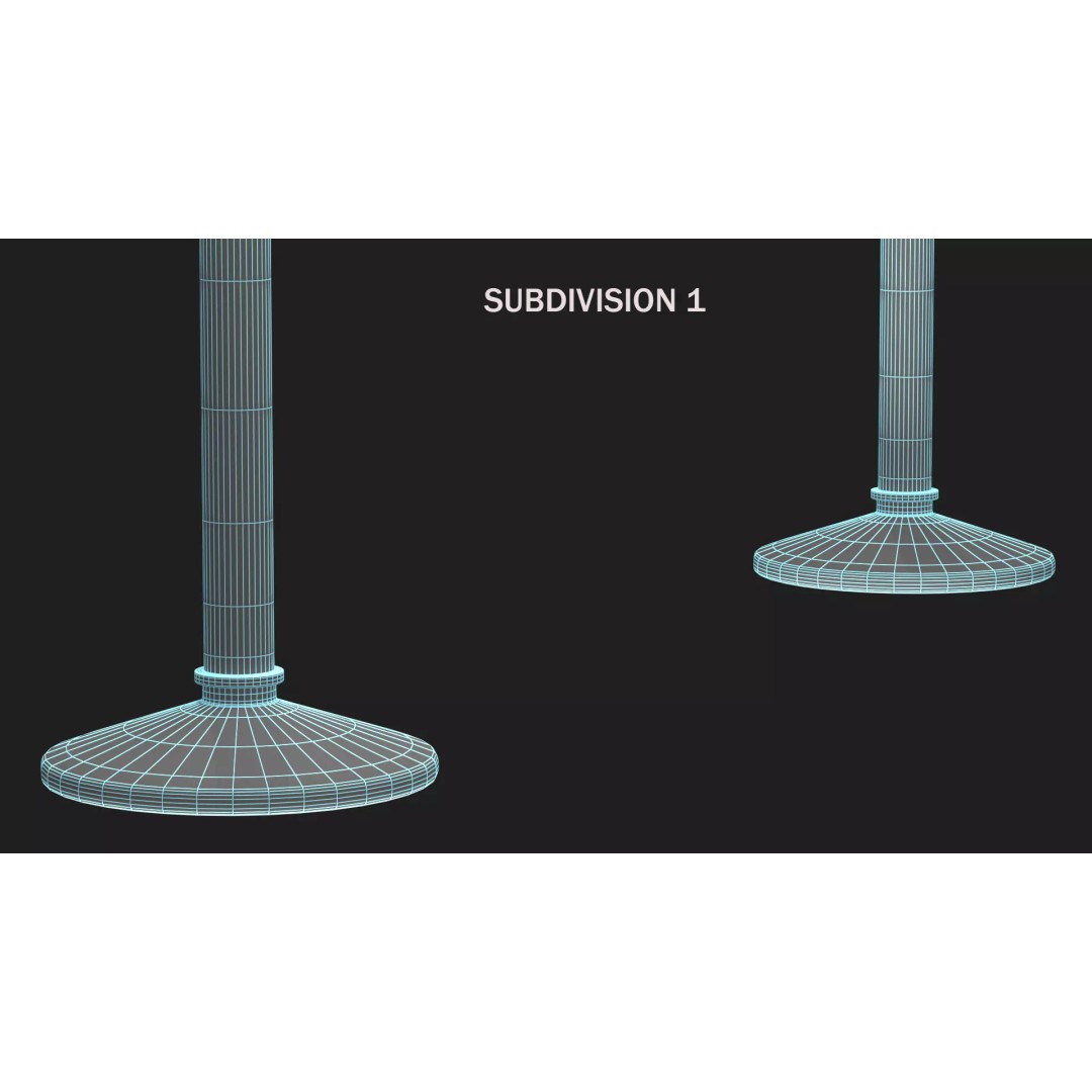 Crowd Control Stanchion 3D Model – Realistic Barrier with Chain, FBX