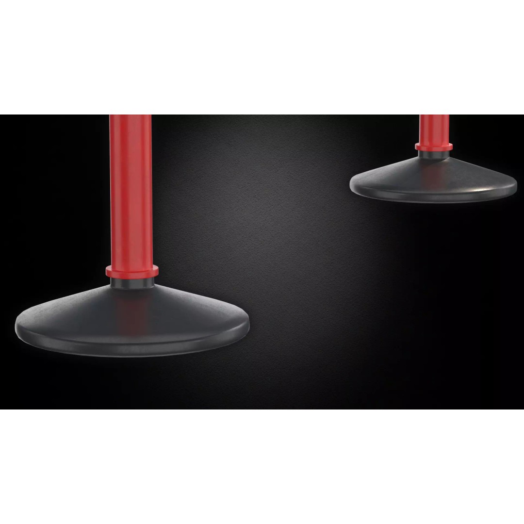 Crowd Control Stanchion 3D Model – Realistic Barrier with Chain, FBX - View 7