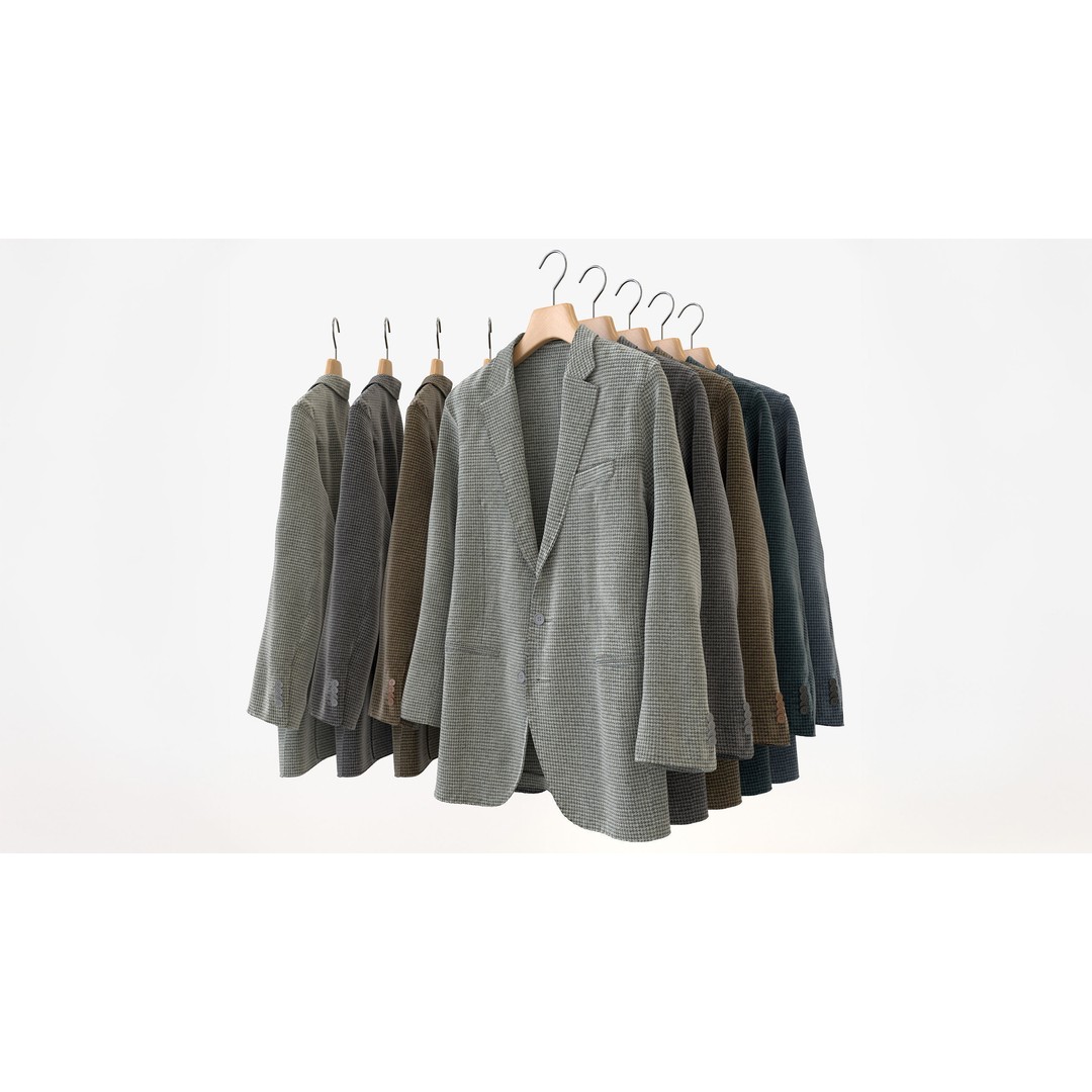 Business Mens Clothing 3D Model Set – Hanging & Folded, PBR, Blender, FBX - View 23