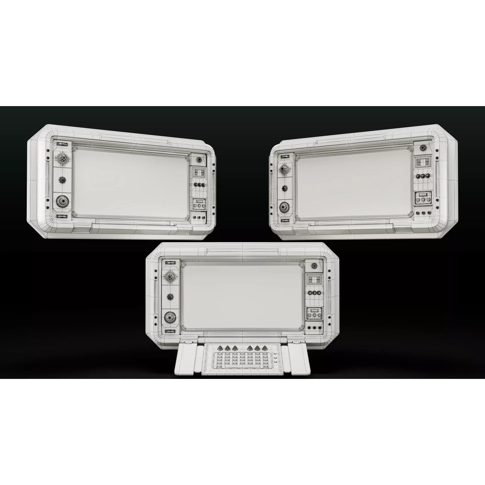 Sci-Fi Monitor Panel - Game-Ready 3D Model - View 11