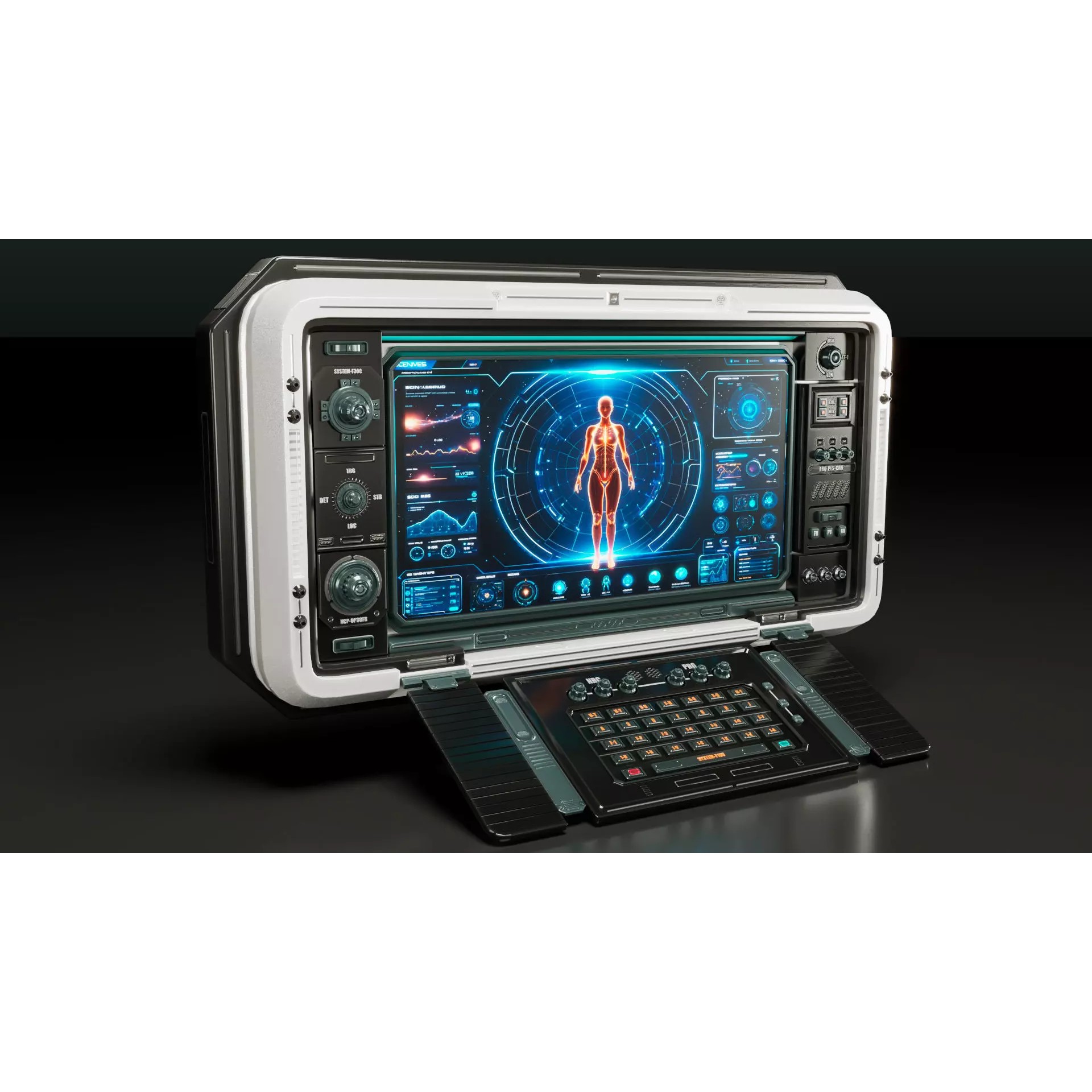 Sci-Fi Monitor Panel - Game-Ready 3D Model - View 12