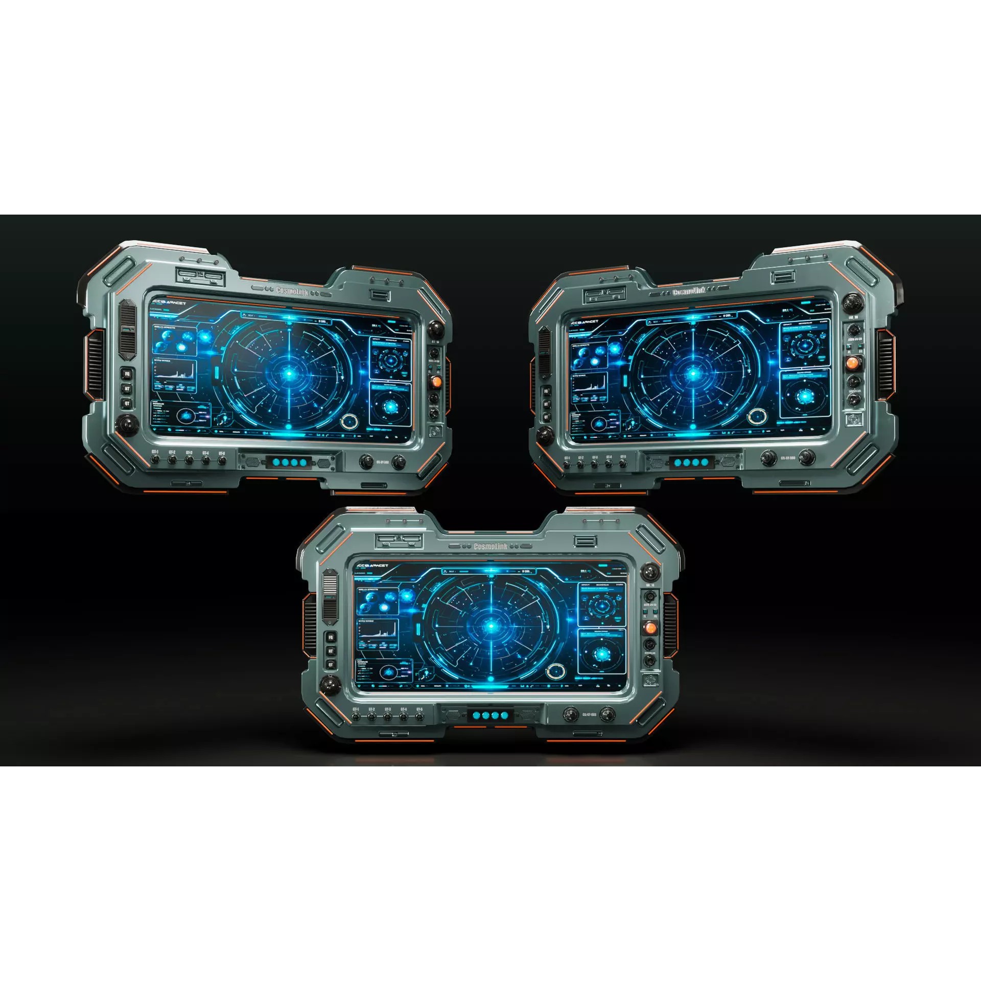 Sci-Fi Monitor Panel - Game-Ready 3D Model - View 13