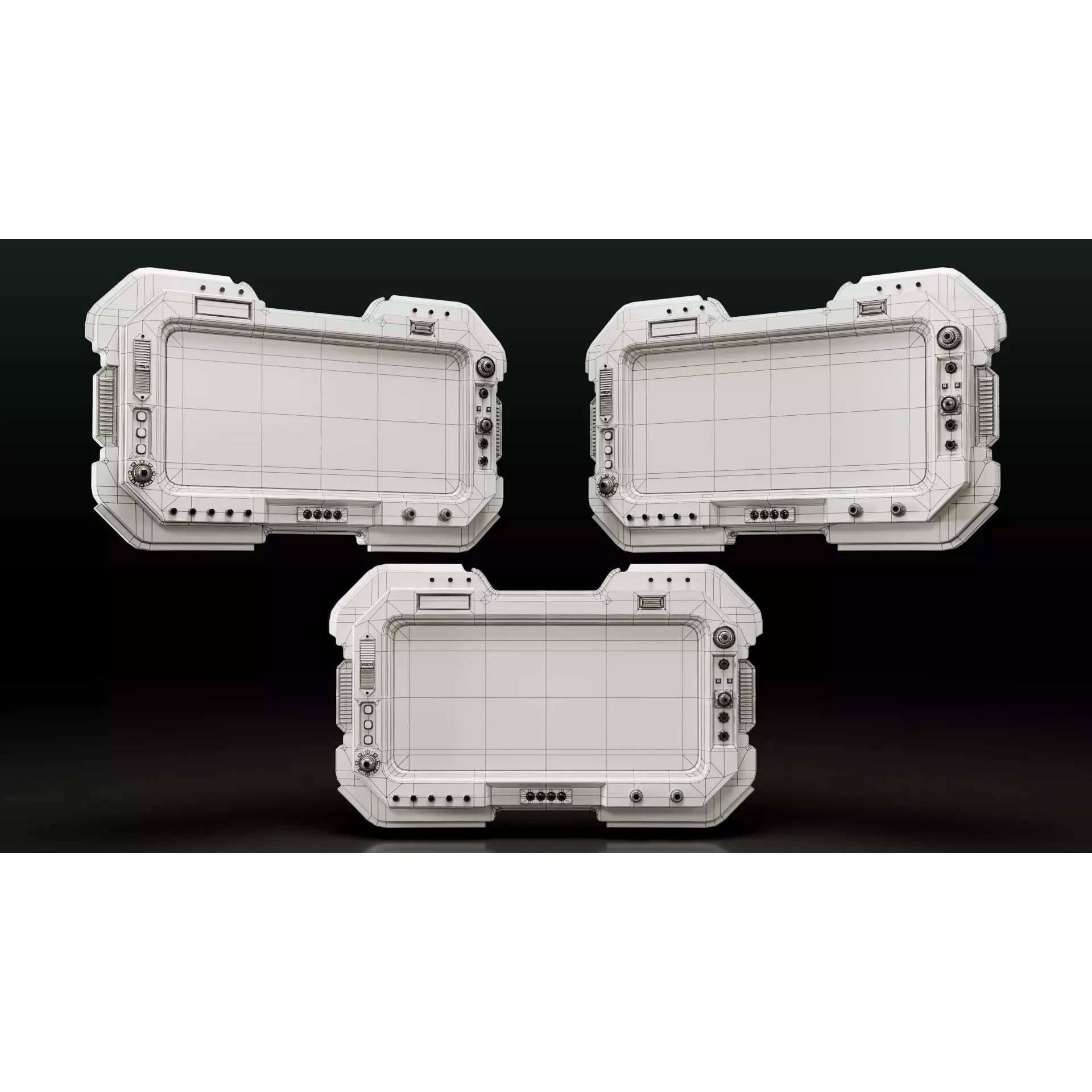 Sci-Fi Monitor Panel - Game-Ready 3D Model - View 15