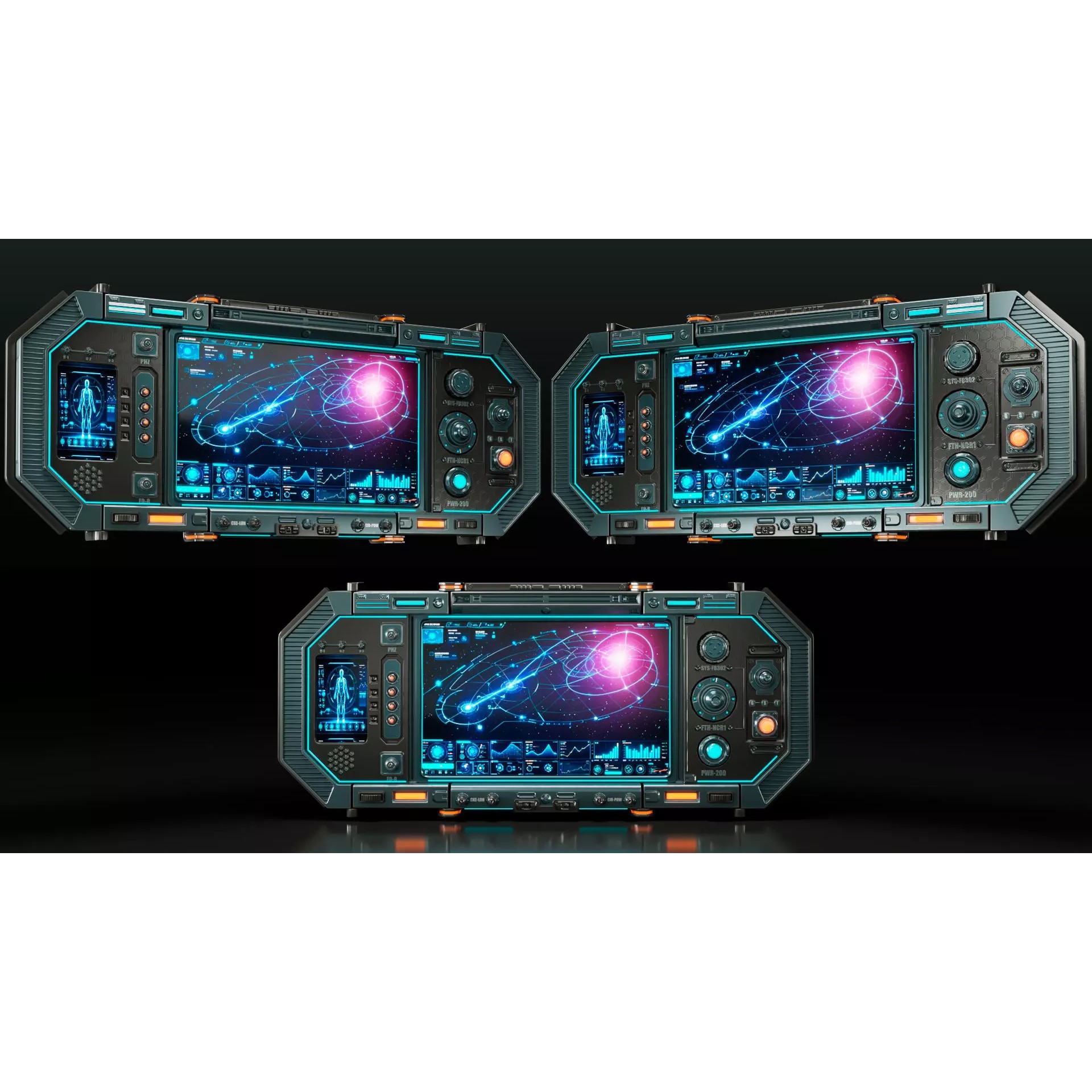 Sci-Fi Monitor Panel - Game-Ready 3D Model - View 16