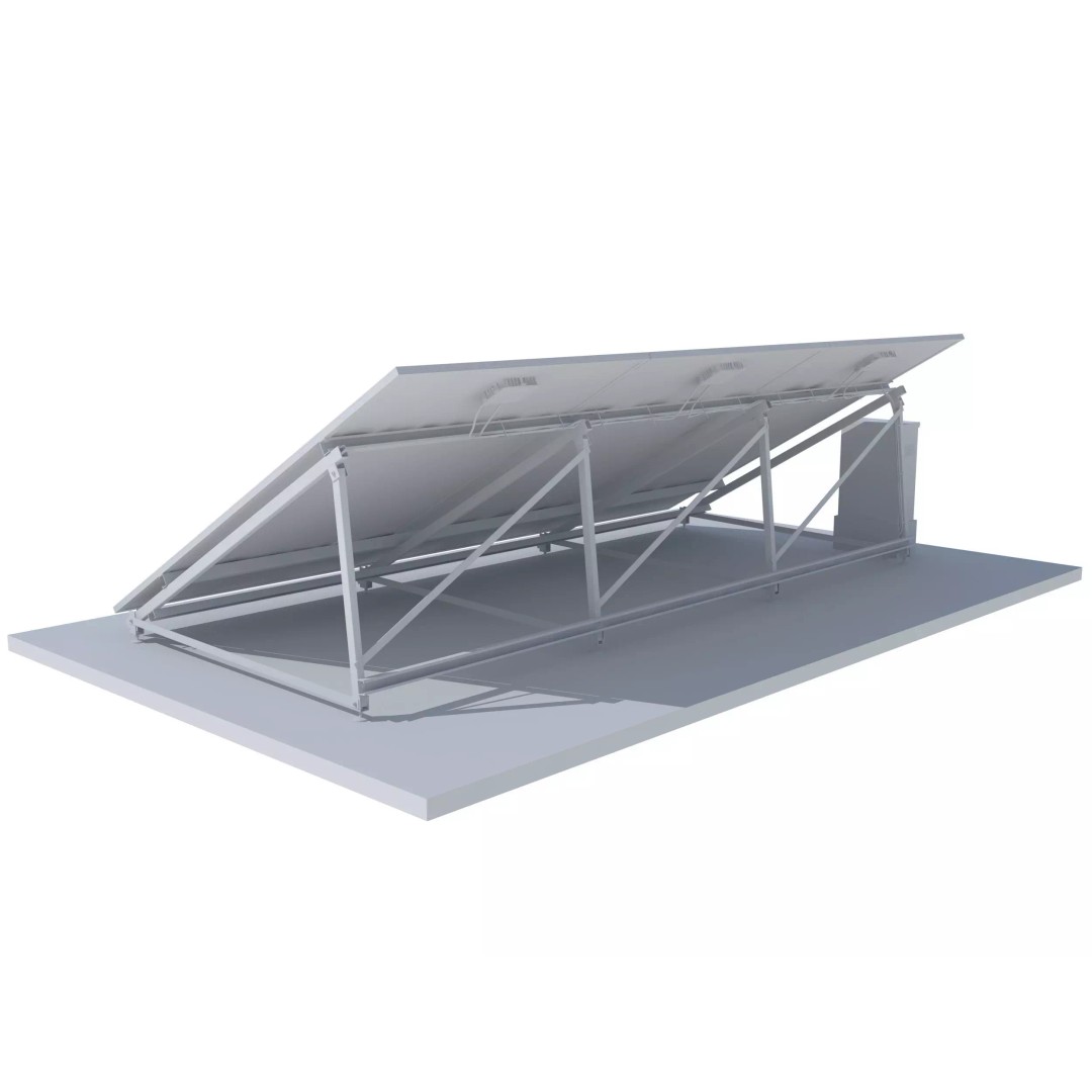 Solar Panels 3D Model – Realistic Photovoltaic System, FBX, PBR - View 10
