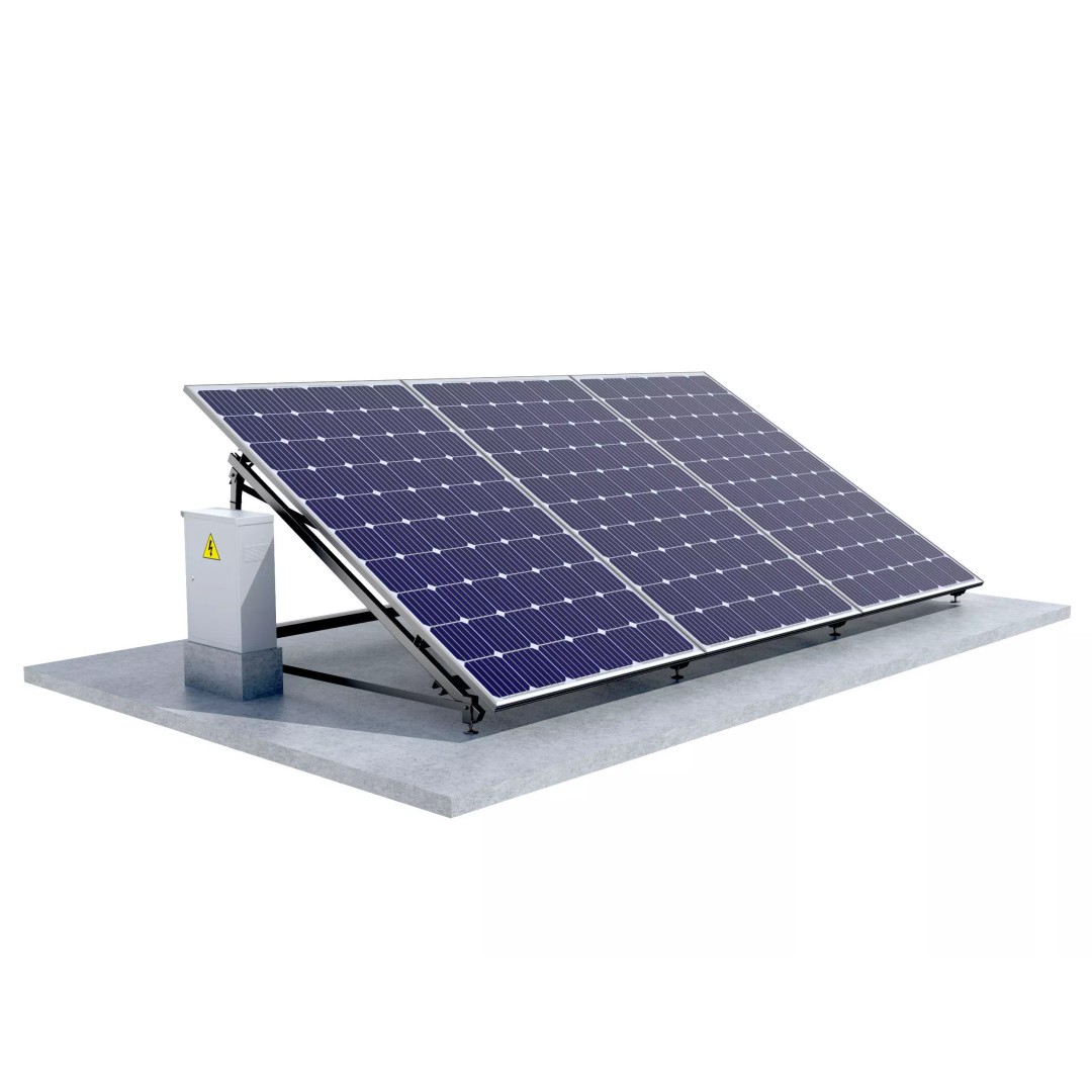 Solar Panels 3D Model – Realistic Photovoltaic System, FBX, PBR - View 2