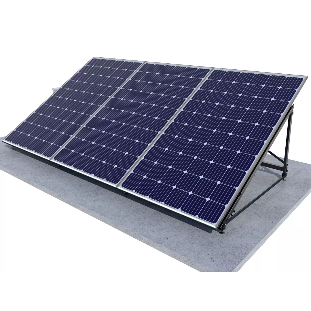 Solar Panels 3D Model – Realistic Photovoltaic System, FBX, PBR - View 4