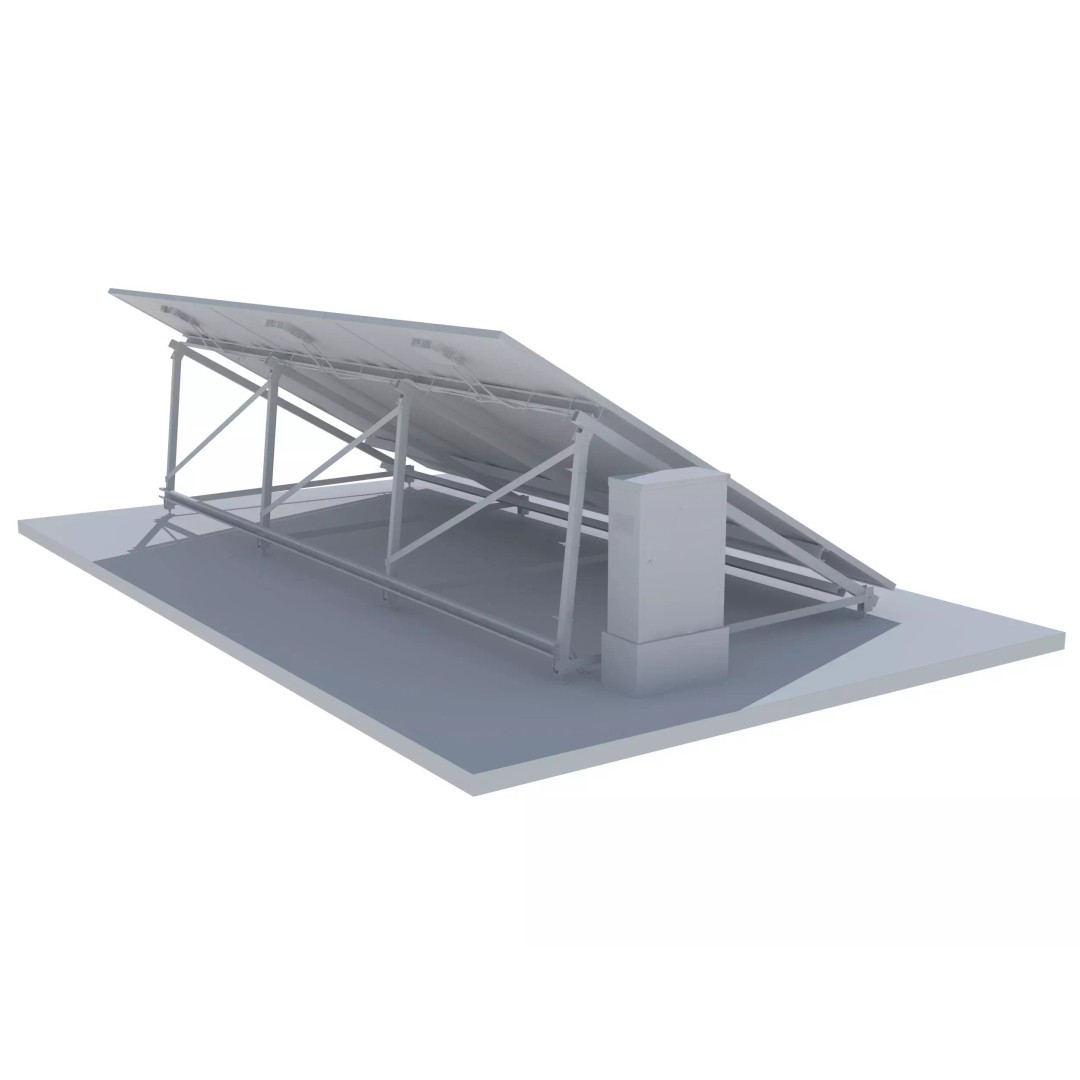 Solar Panels 3D Model – Realistic Photovoltaic System, FBX, PBR - View 9