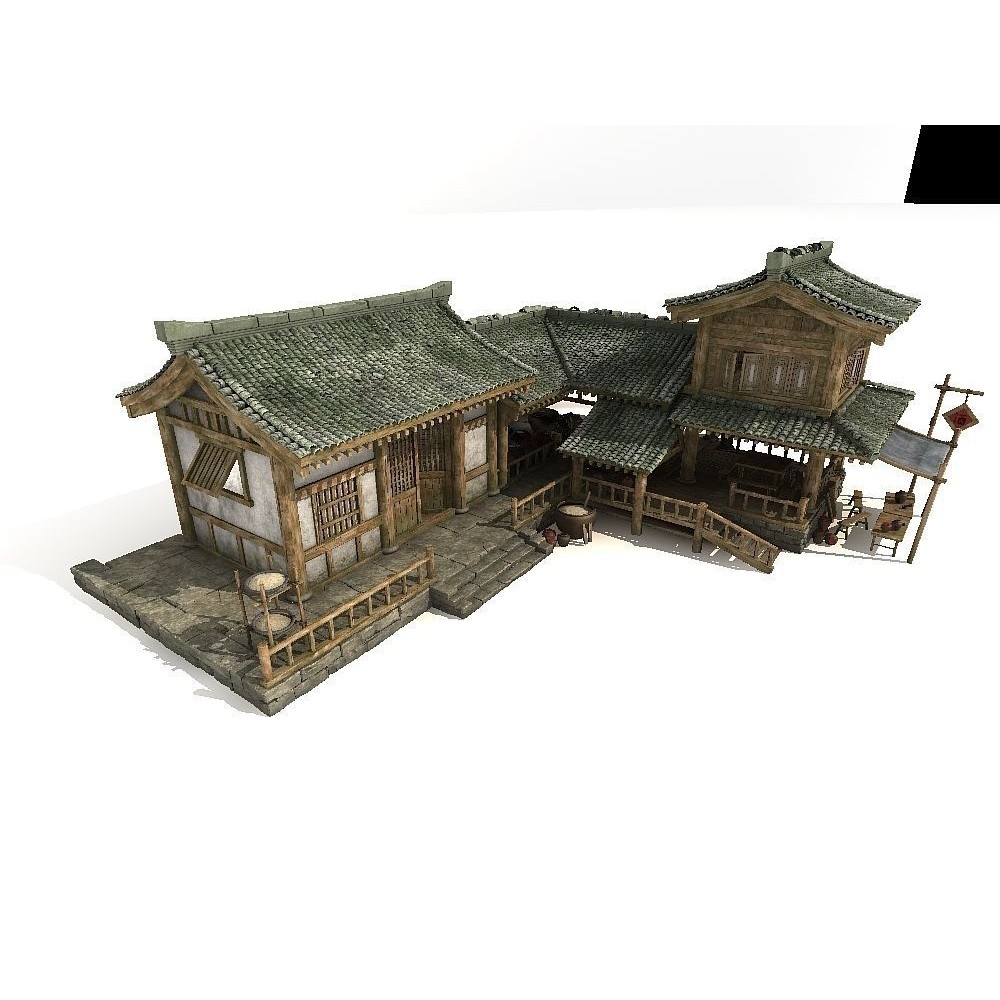 Ancient Chinese Architecture 3D Model – Historic Building with Textures, FBX - View 12