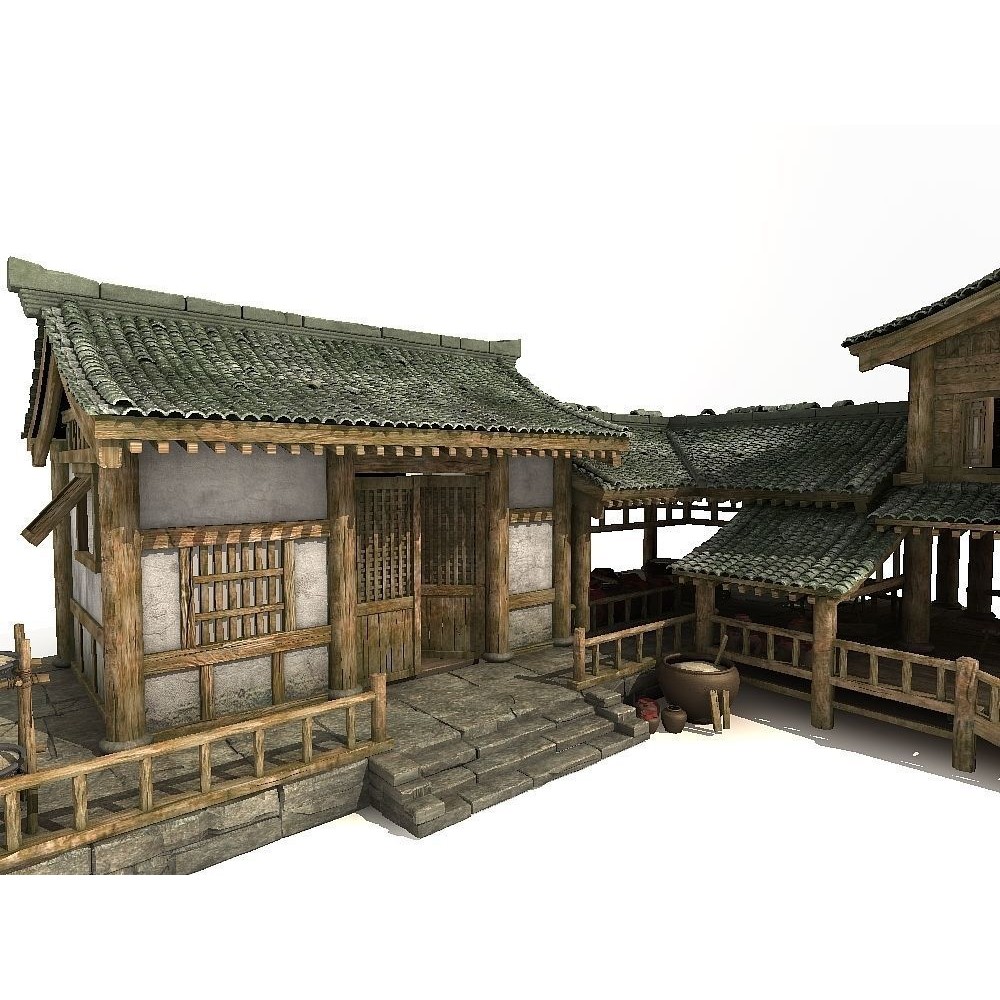 Ancient Chinese Architecture 3D Model – Historic Building with Textures, FBX - View 3
