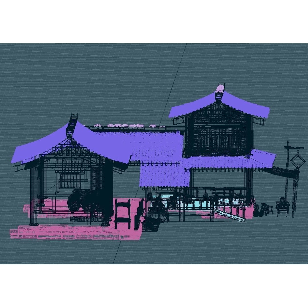 Ancient Chinese Architecture 3D Model – Historic Building with Textures, FBX - View 8