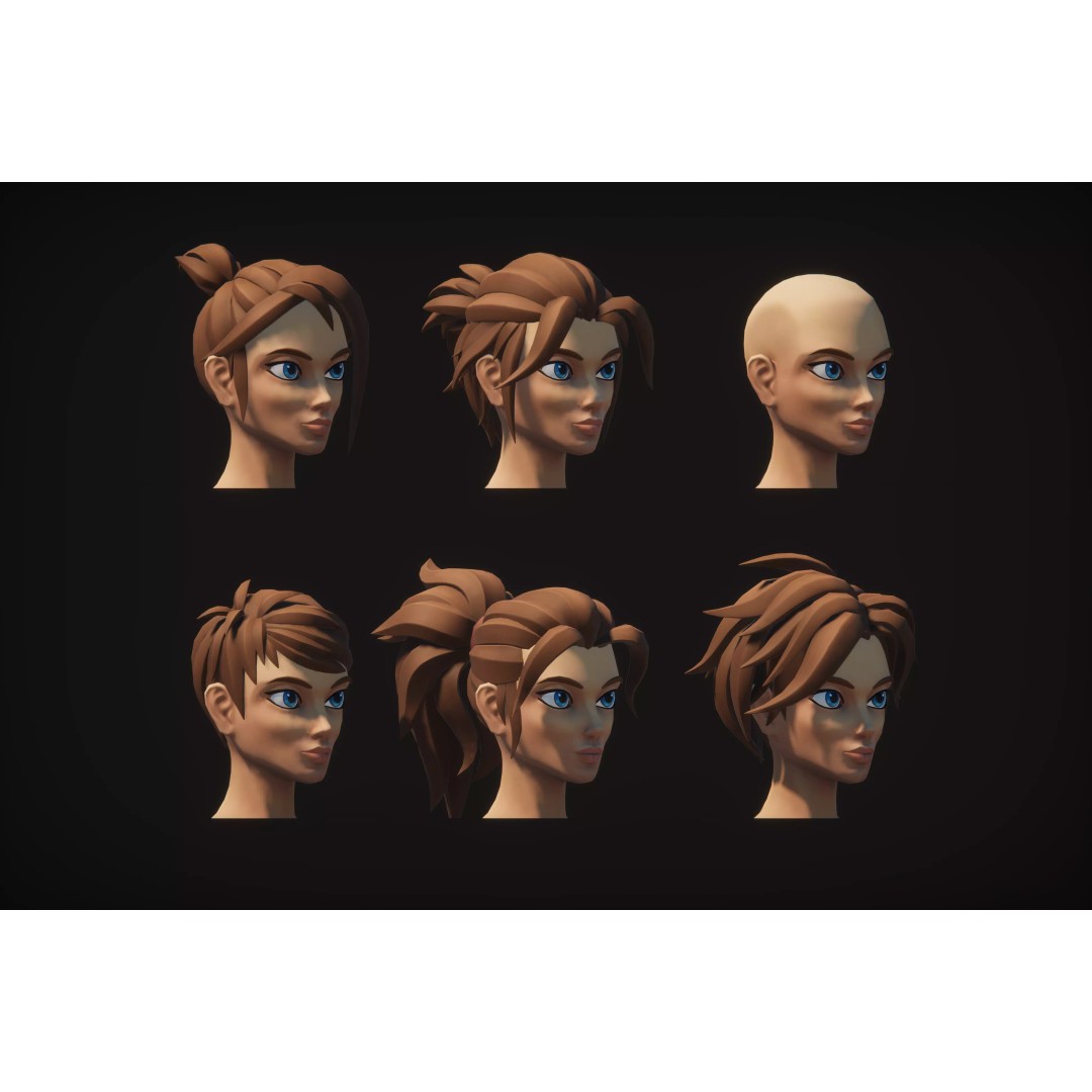 Medieval Modular Characters 3D Model – Stylized Low Poly Rigged Pack, FBX