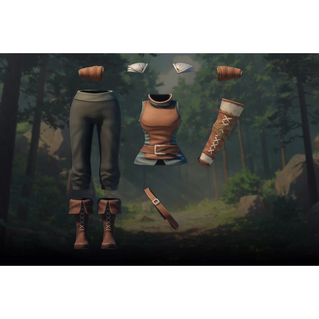 Medieval Modular Characters 3D Model – Stylized Low Poly Rigged Pack, FBX - View 10