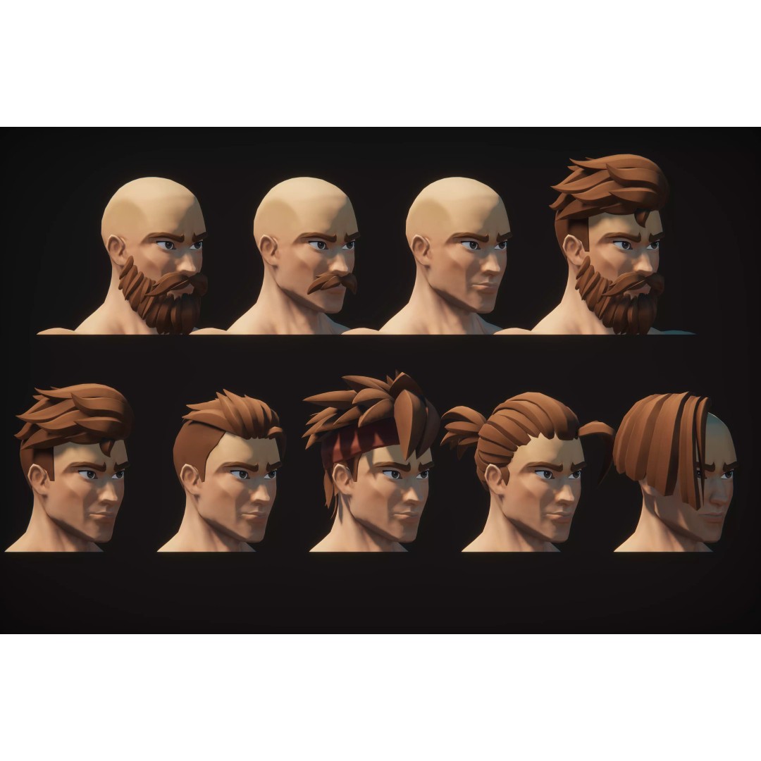 Medieval Modular Characters 3D Model – Stylized Low Poly Rigged Pack, FBX - View 12