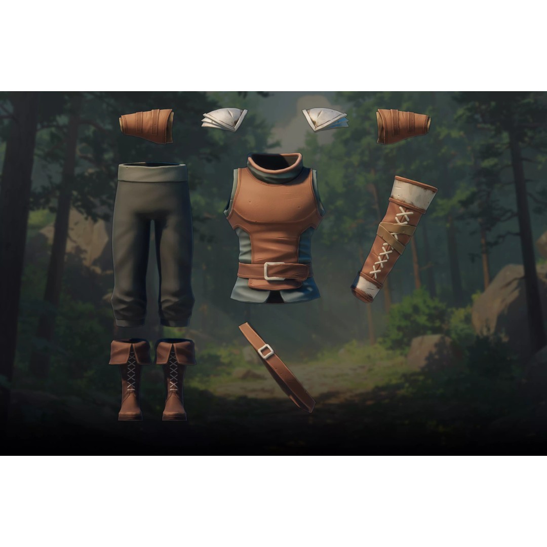 Medieval Modular Characters 3D Model – Stylized Low Poly Rigged Pack, FBX - View 6